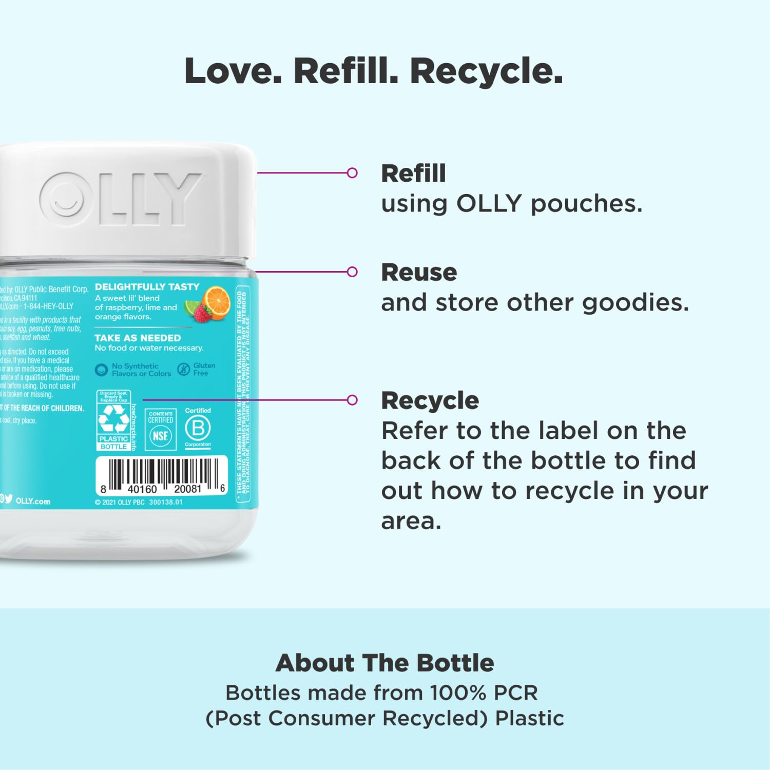 Foto 4 | Suplemento Olly Kids Chillax Gummies Con L-teanina Y Magnesio - Venta Internacional.