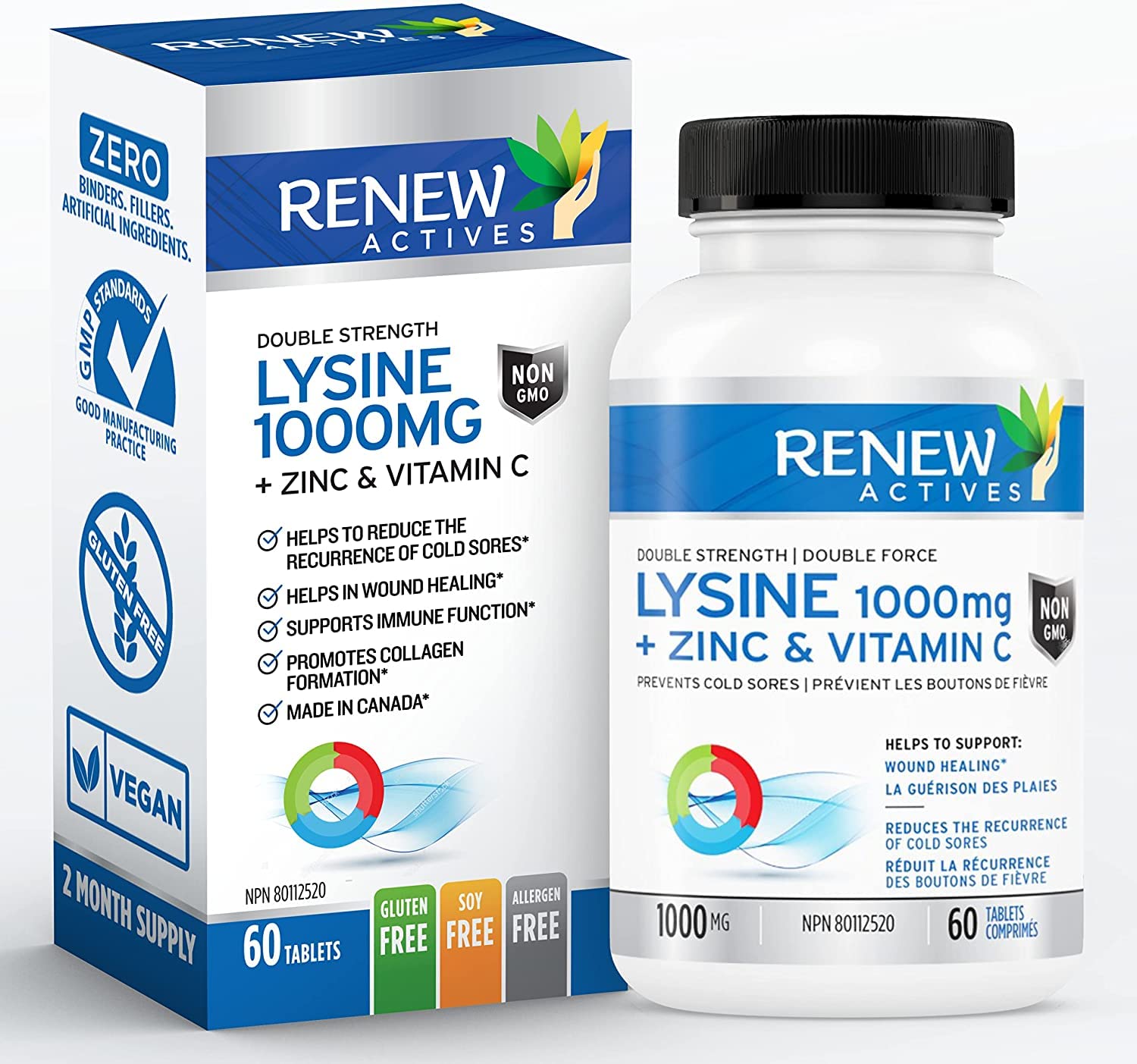 Suplemento Renew Actives Maximum Strength L-lisina 1000 Mg - Venta Internacional.