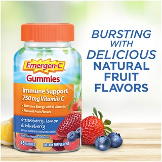 Foto 2 | Gomitas De Vitamina C Emergen-c, 750 Mg, Para Adultos, 45 Unidades - Venta Internacional.
