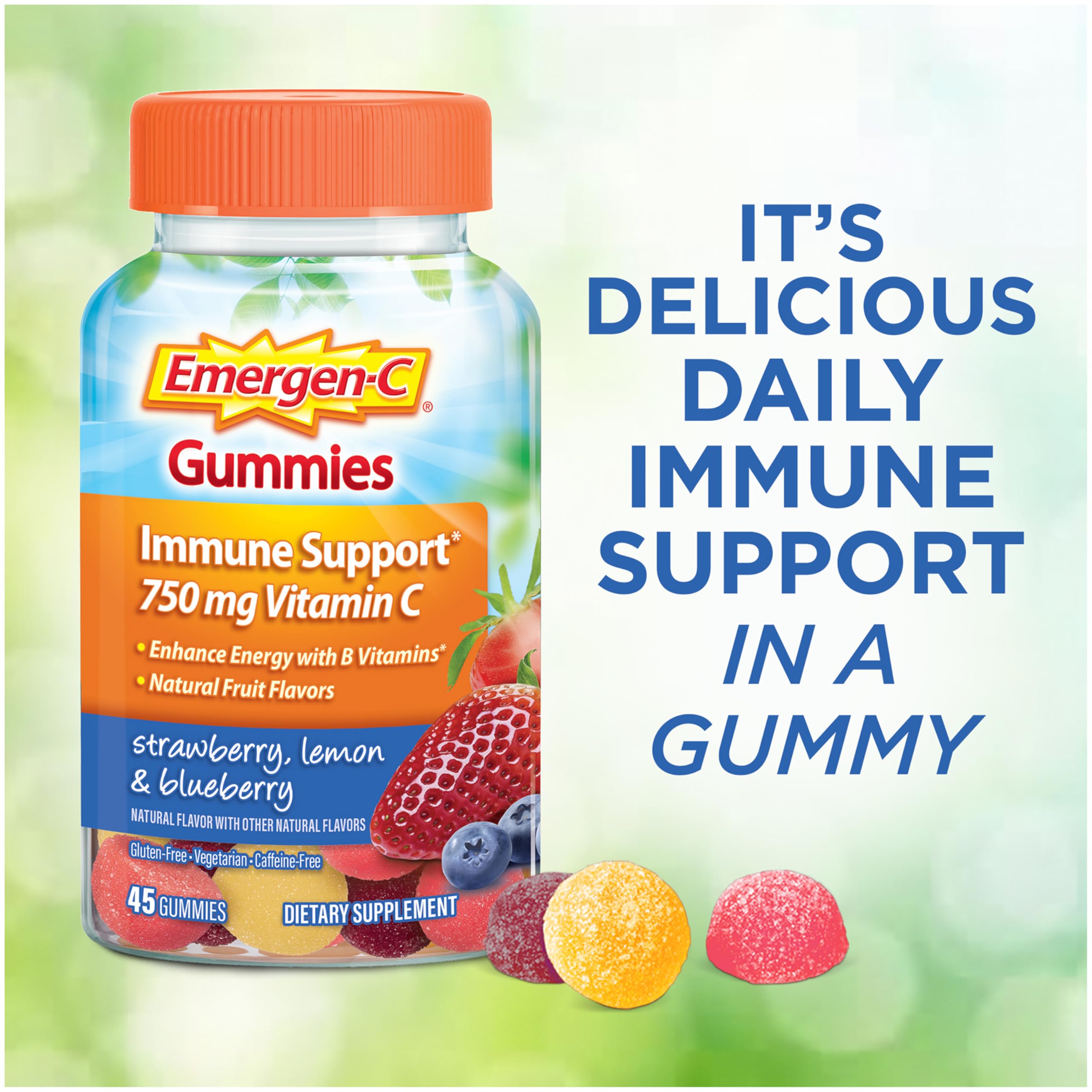 Foto 5 pulgar | Gomitas De Vitamina C Emergen-c, 750 Mg, Para Adultos, 45 Unidades - Venta Internacional.