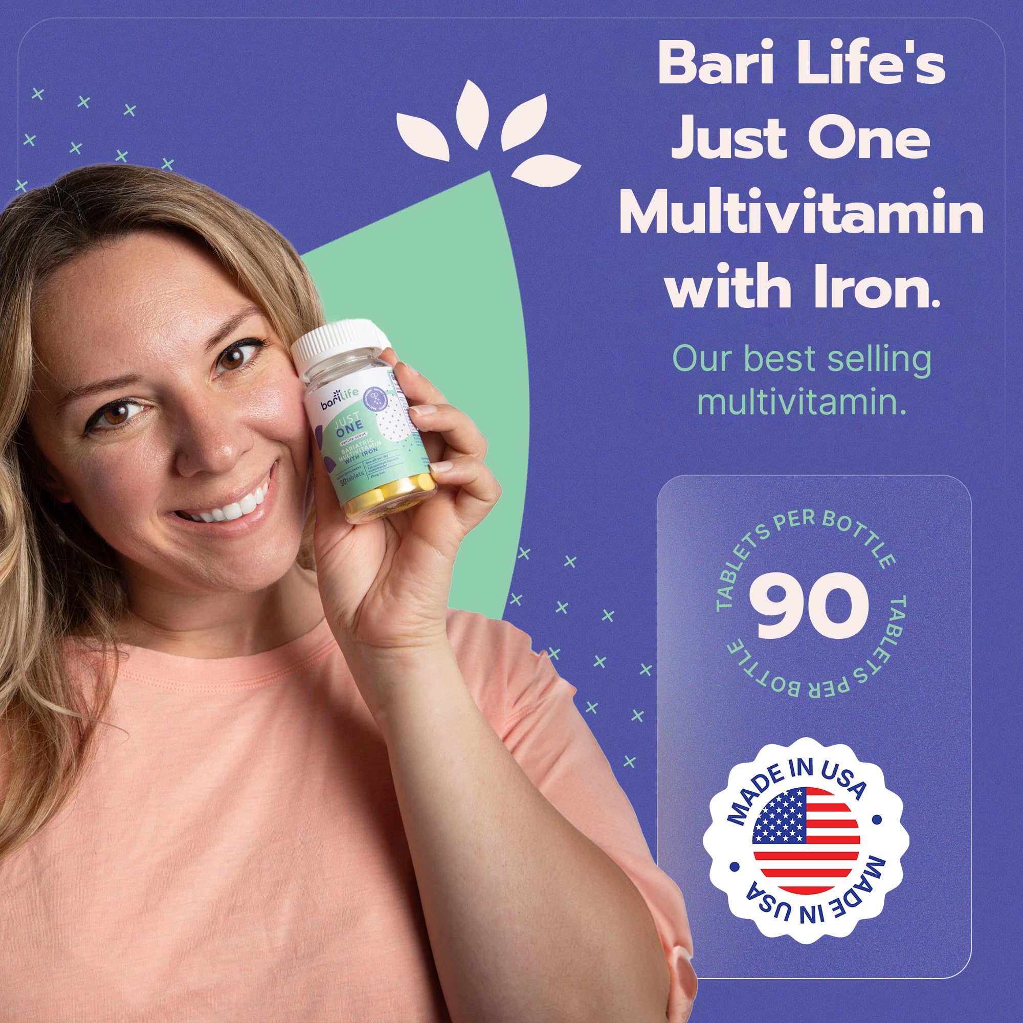 Foto 5 pulgar | Multivitamínico Bariátrico Bari Life Just One Con Hierro (30 Cápsulas) - Venta Internacional.