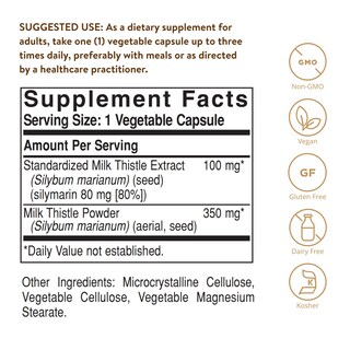 Foto 2 | Suplemento Solgar Milk Thistle (silybum Marianum) 100 Mg 250 Cápsulas - Venta Internacional.