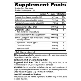 Foto 5 | Supplement Doctor's Best, Glucosamina, Condroitina, Msm Y Ácido Hialurónico, 150 Cápsulas - Venta Internacional.