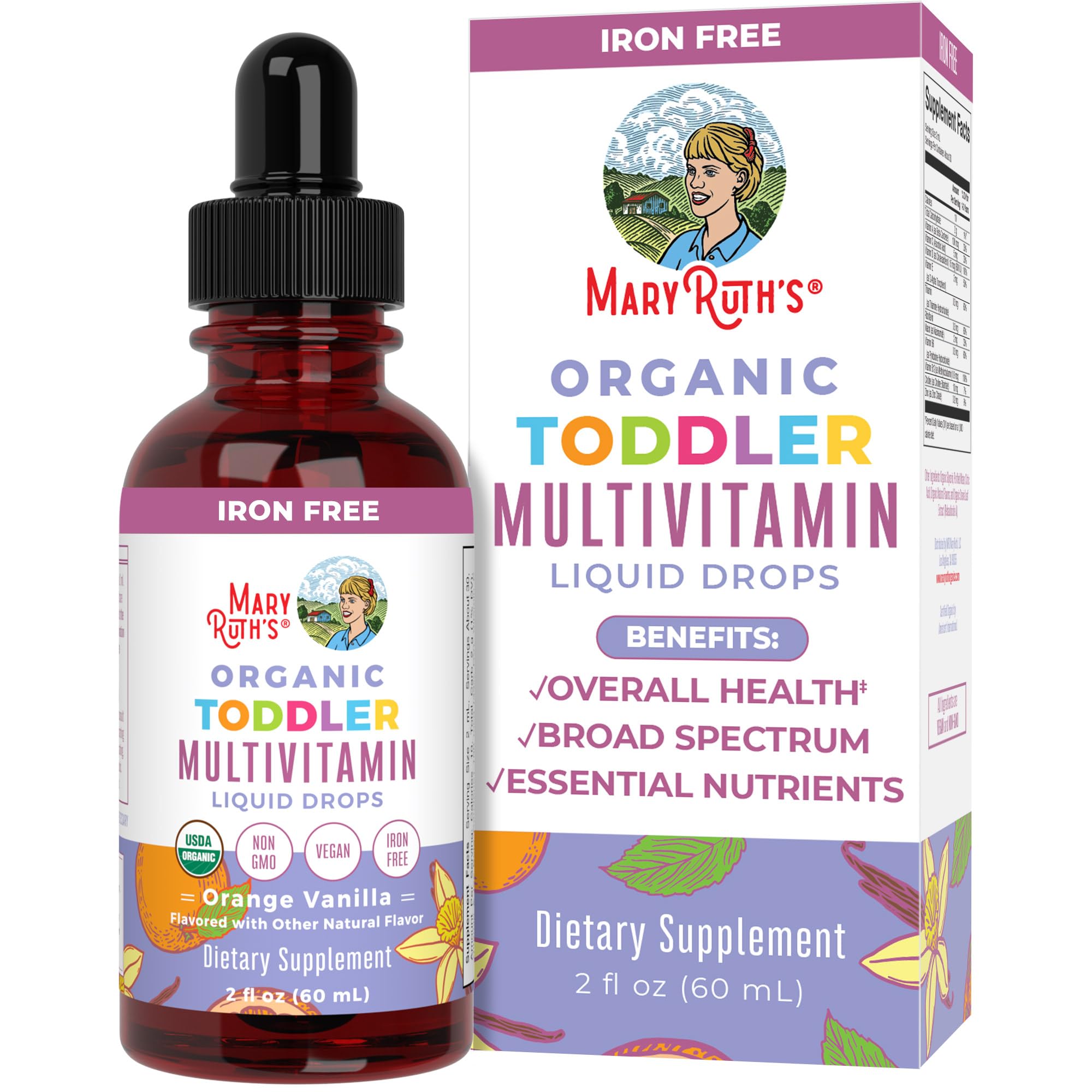 Multivitamínico Para Niños Pequeños Maryruth's Organic En Gotas Líquidas De 60 Ml - Venta Internacional.