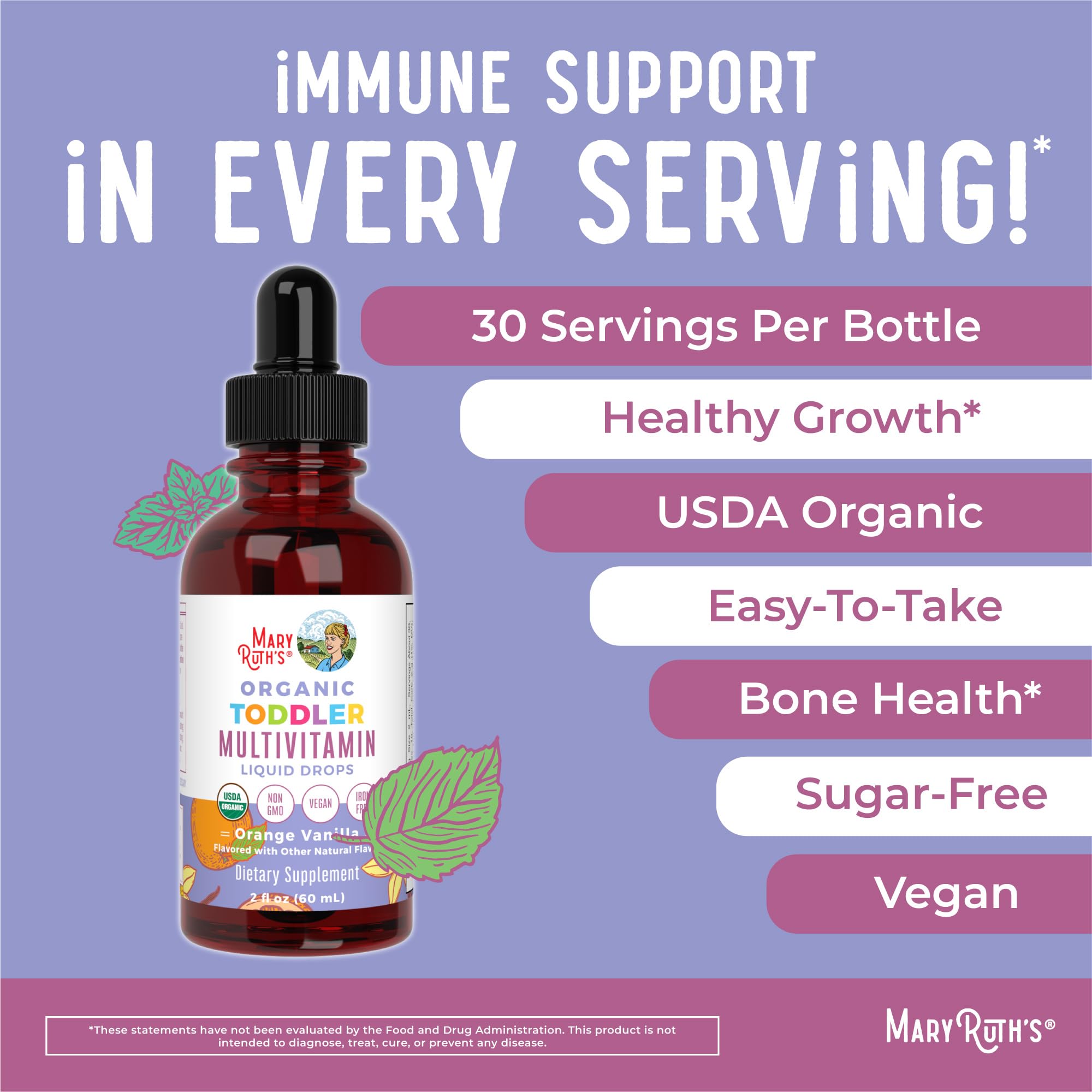 Foto 5 | Multivitamínico Para Niños Pequeños Maryruth's Organic En Gotas Líquidas De 60 Ml - Venta Internacional.