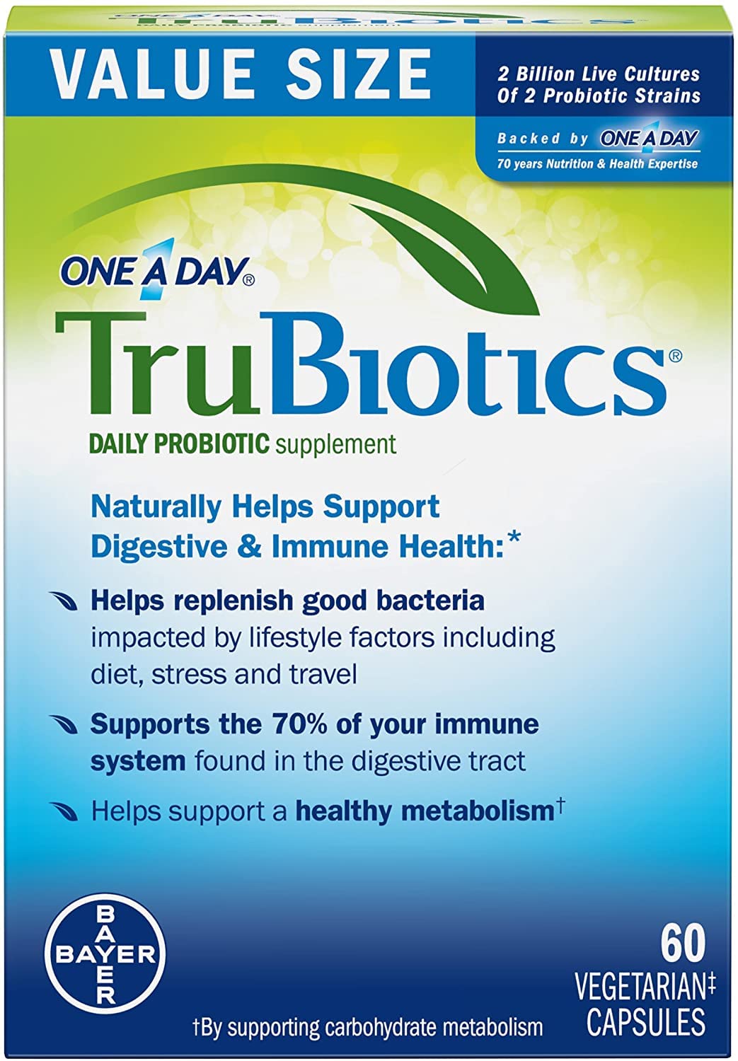 Suplemento Trubiotics Daily Probiotic 60 Cápsulas - Venta Internacional.