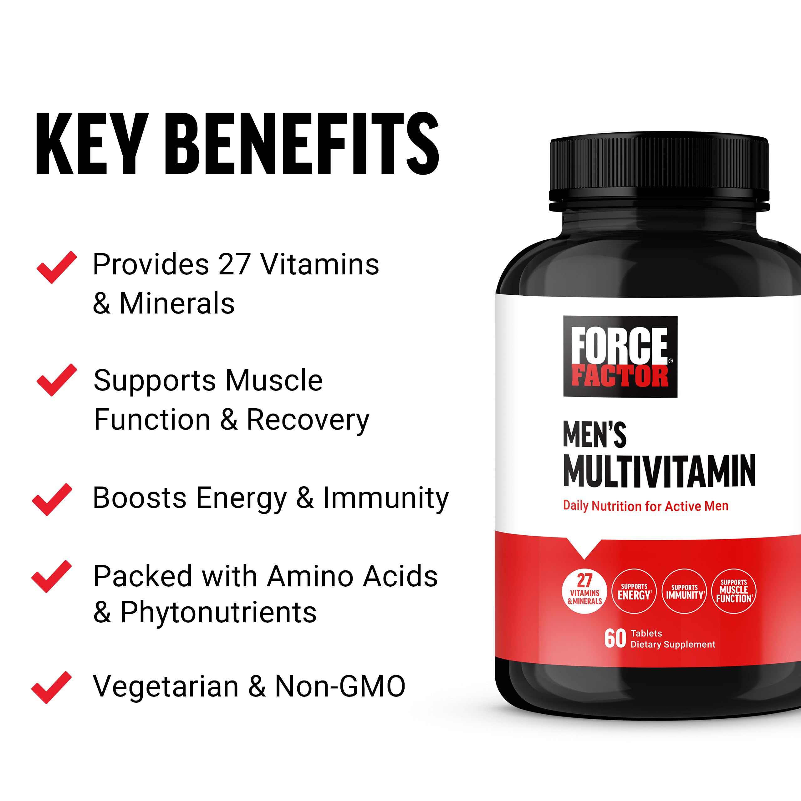 Foto 2 | Suplemento Multivitamínico Force Factor Men 60 Comprimidos - Venta Internacional.