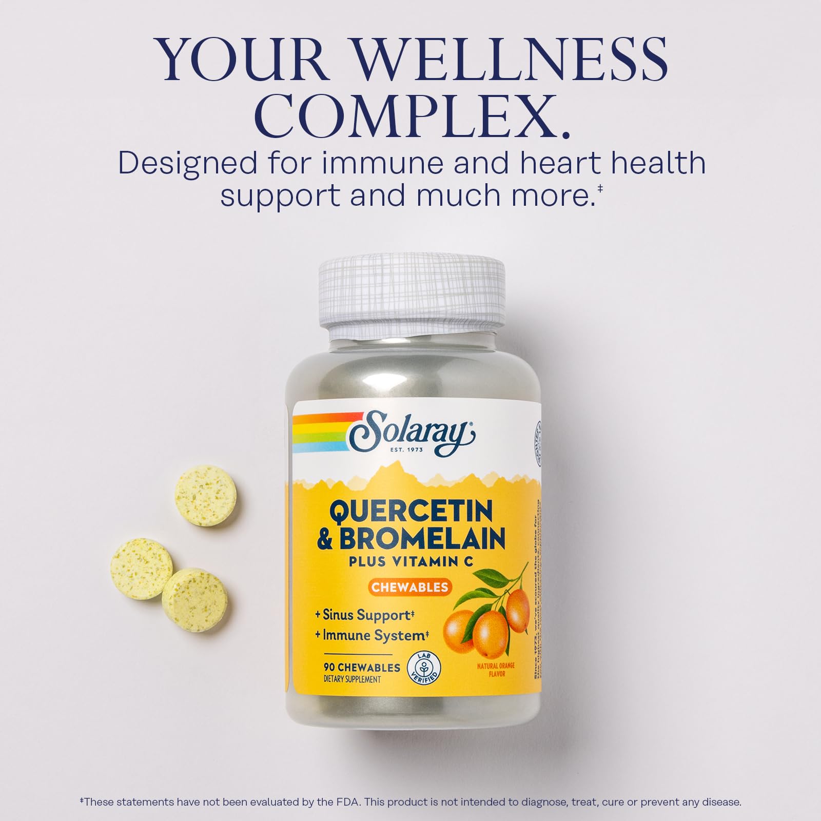 Foto 4 pulgar | Suplemento De Quercetina Solaray Con Bromelina Y Vitamina C Masticables - Venta Internacional.