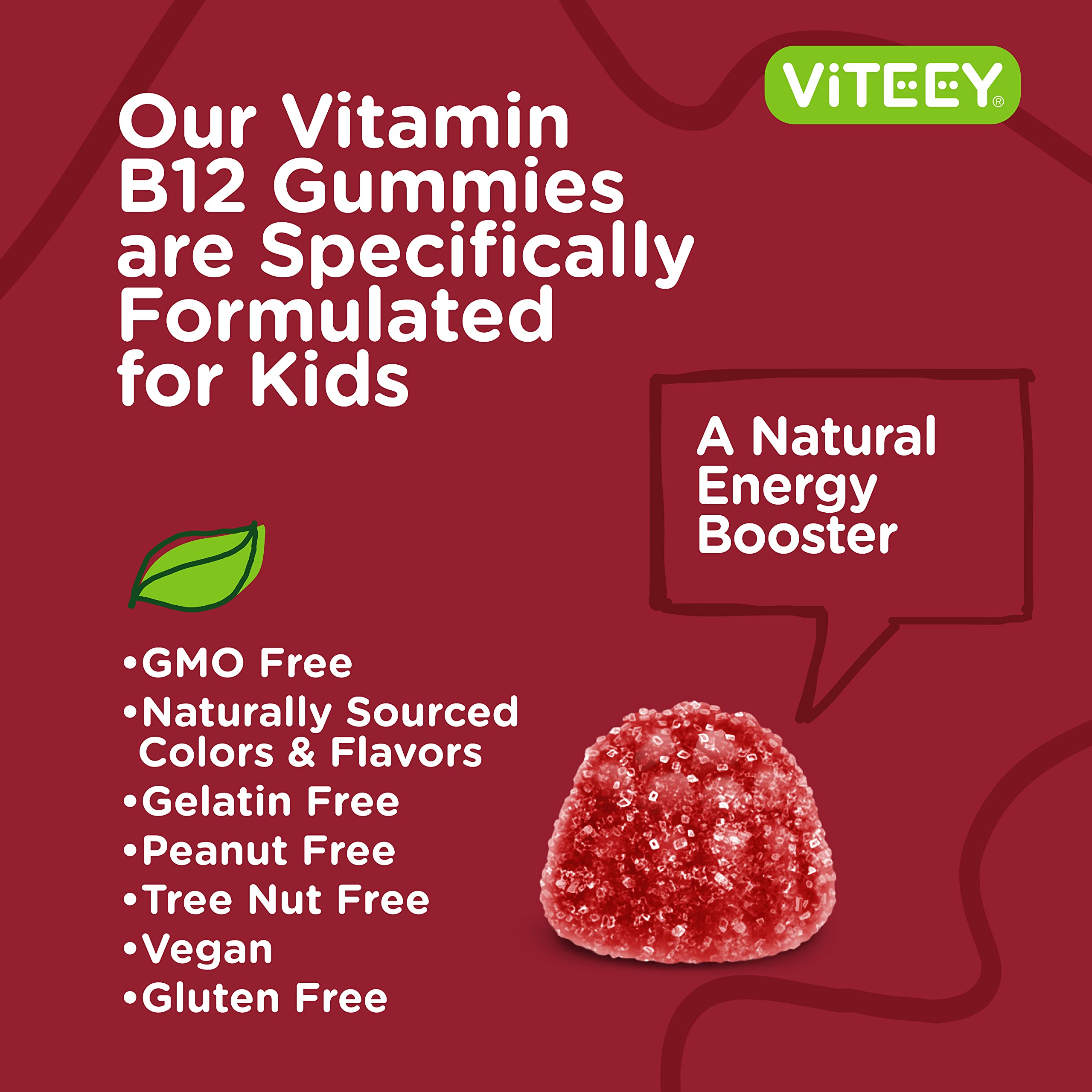 Foto 6 pulgar | Gomitas De Vitamina B12 Viteey 1000 Mcg Para Apoyar El Metabolismo De Los Niños - Venta Internacional.