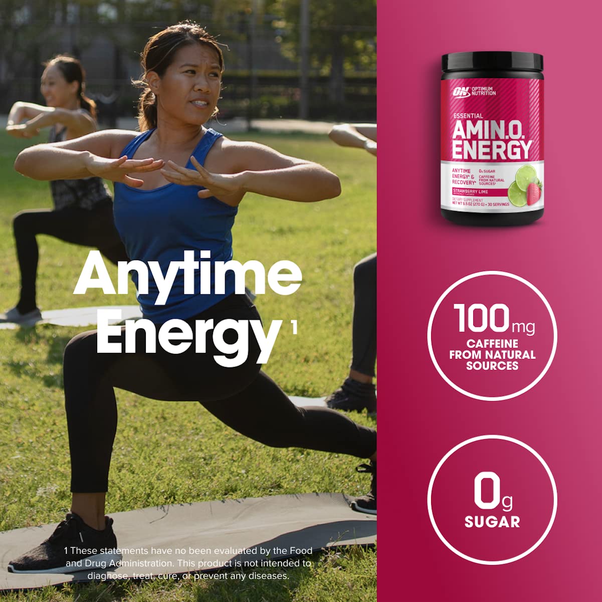 Foto 4 | Suplemento Optimum Nutrition Amino Energy, Fresa Y Lima, 30 Porciones - Venta Internacional.