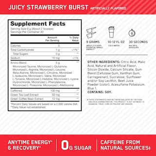 Foto 3 | Suplemento Optimum Nutrition Amino Energy, 30 Porciones - Venta Internacional.