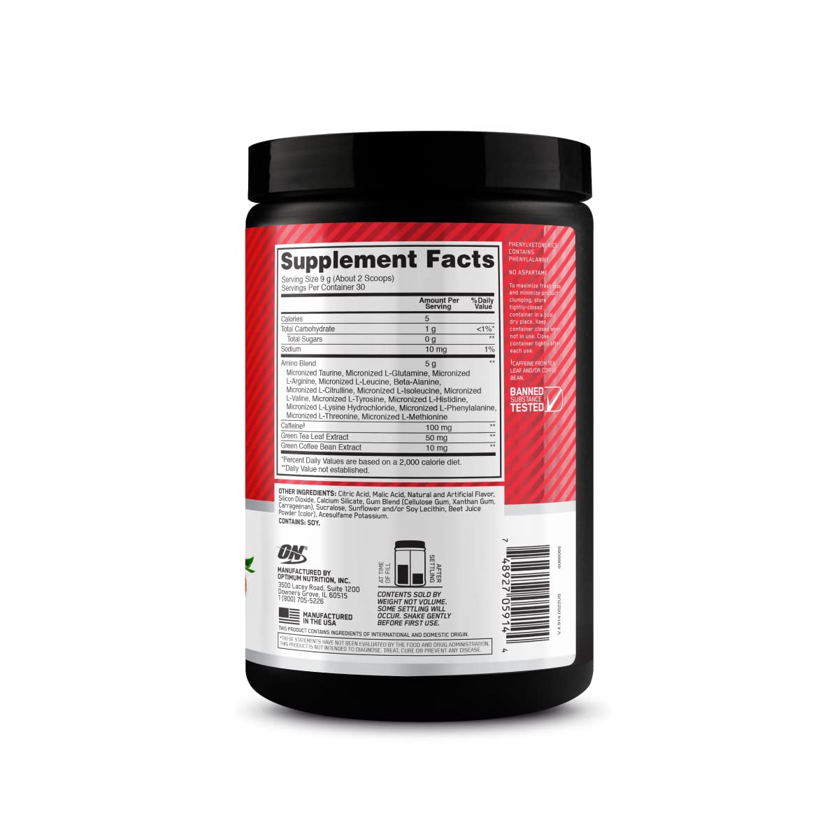 Foto 7 pulgar | Suplemento Optimum Nutrition Amino Energy, 30 Porciones - Venta Internacional.
