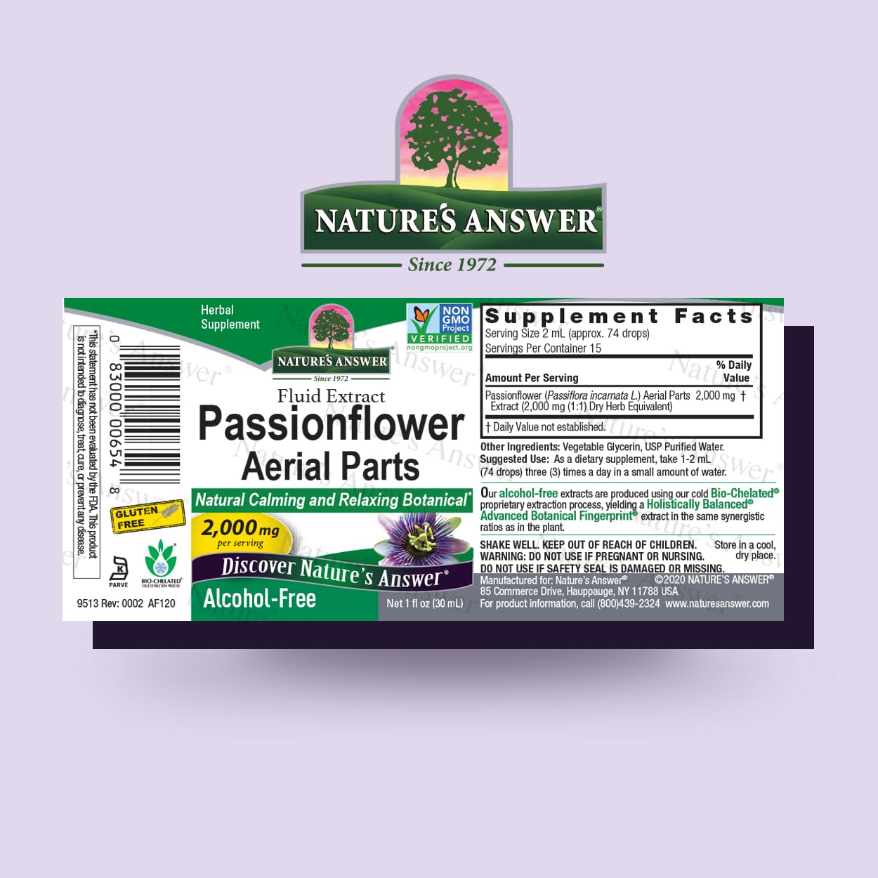 Foto 3 pulgar | Suplemento Nature's Answer: Tintura De Pasiflora, 30 Ml - Venta Internacional.
