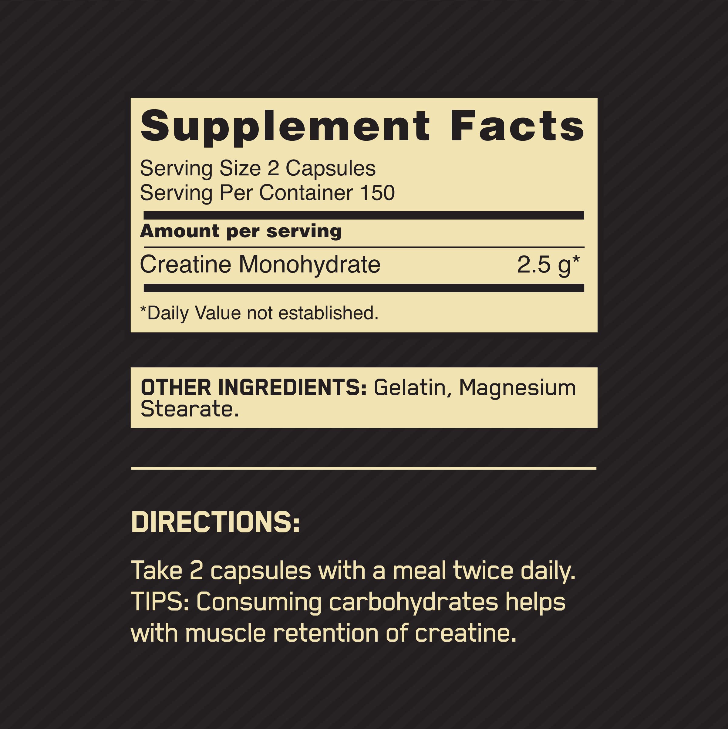 Foto 3 pulgar | Suplemento Optimum Nutrition, Creatina Micronizada, 2500 Mg, 300 Cápsulas - Venta Internacional.