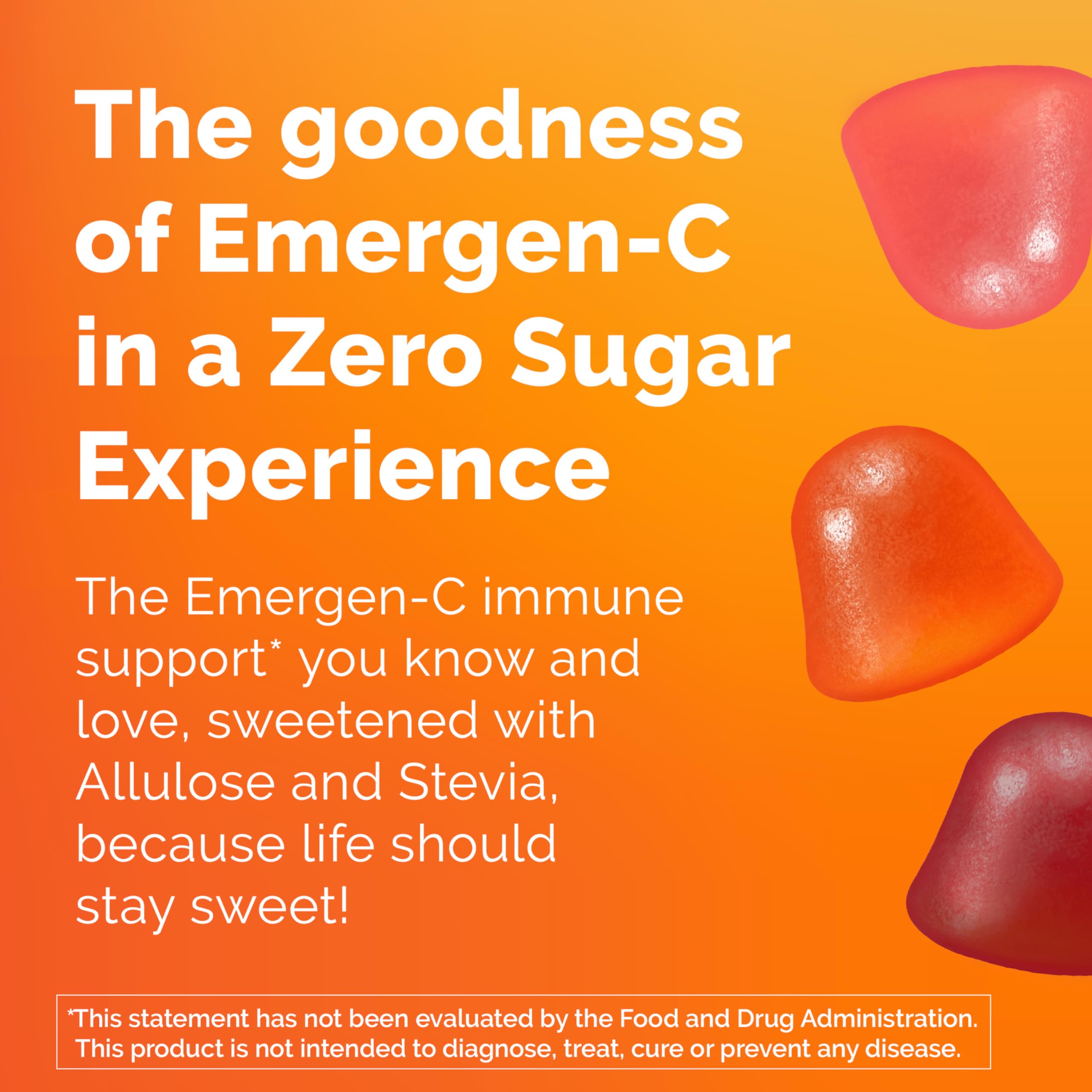 Foto 3 pulgar | Suplemento: Gomitas Emergen-c, Sin Azúcar, Para Apoyar El Sistema Inmunitario, 36 Unidades - Venta Internacional.