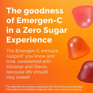 Foto 2 | Suplemento: Gomitas Emergen-c, Sin Azúcar, Para Apoyar El Sistema Inmunitario, 36 Unidades - Venta Internacional.