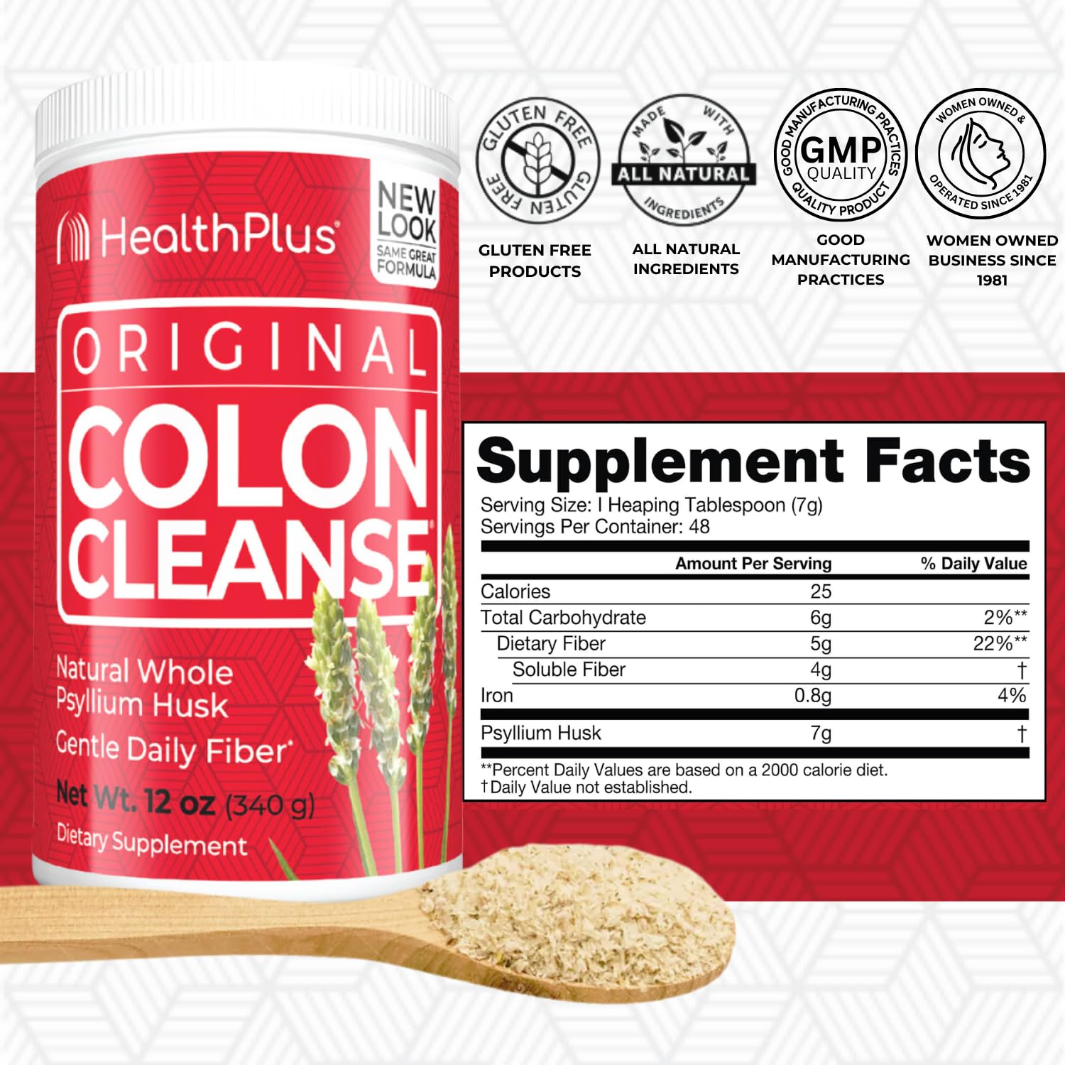 Foto 3 pulgar | Colon Cleanse Health Plus Original En Polvo, 355 Ml, 48 Porciones - Venta Internacional.