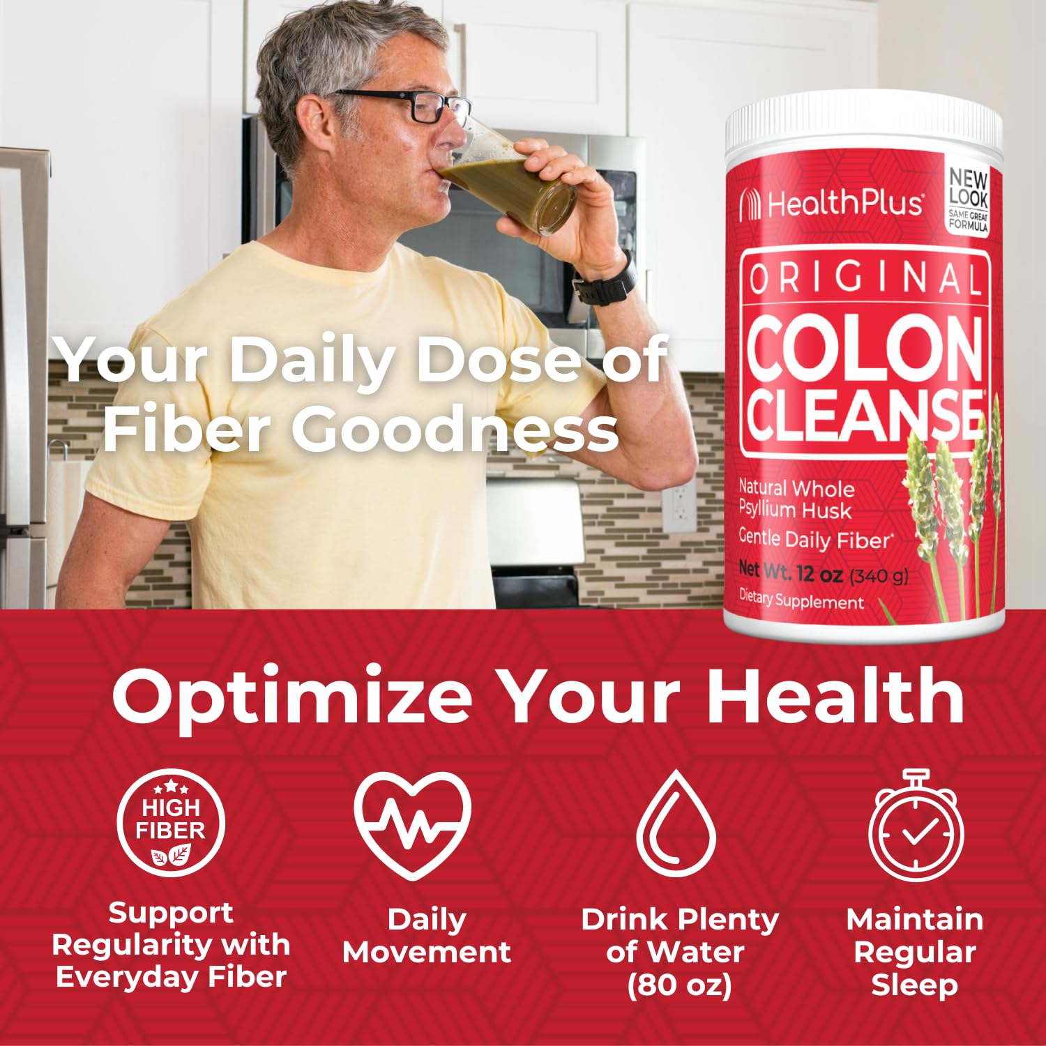 Foto 8 pulgar | Colon Cleanse Health Plus Original En Polvo, 355 Ml, 48 Porciones - Venta Internacional.