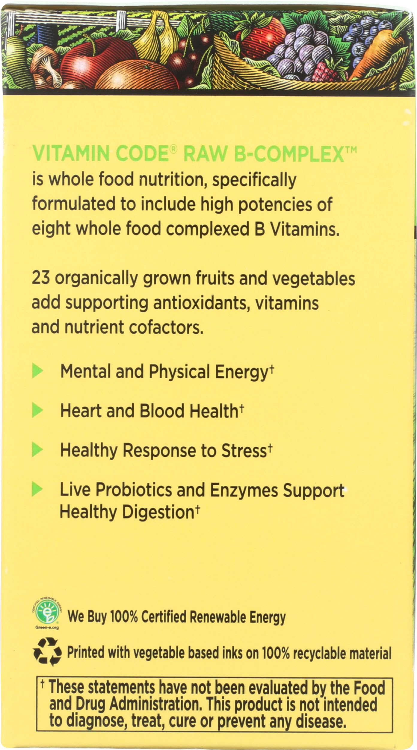 Foto 6 | Suplemento Garden Of Life Raw B Complex Vitamin Code 60 Cápsulas - Venta Internacional.