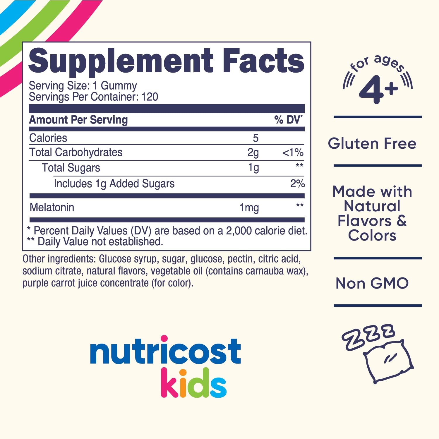 Foto 3 pulgar | Gomitas De Melatonina Nutricost Kids 1 Mg, 120 Gomitas - Venta Internacional.