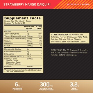 Foto 3 | Optimum Nutrition Gold Standard Advanced Para Antes Del Entrenamiento, 500 G - Venta Internacional.