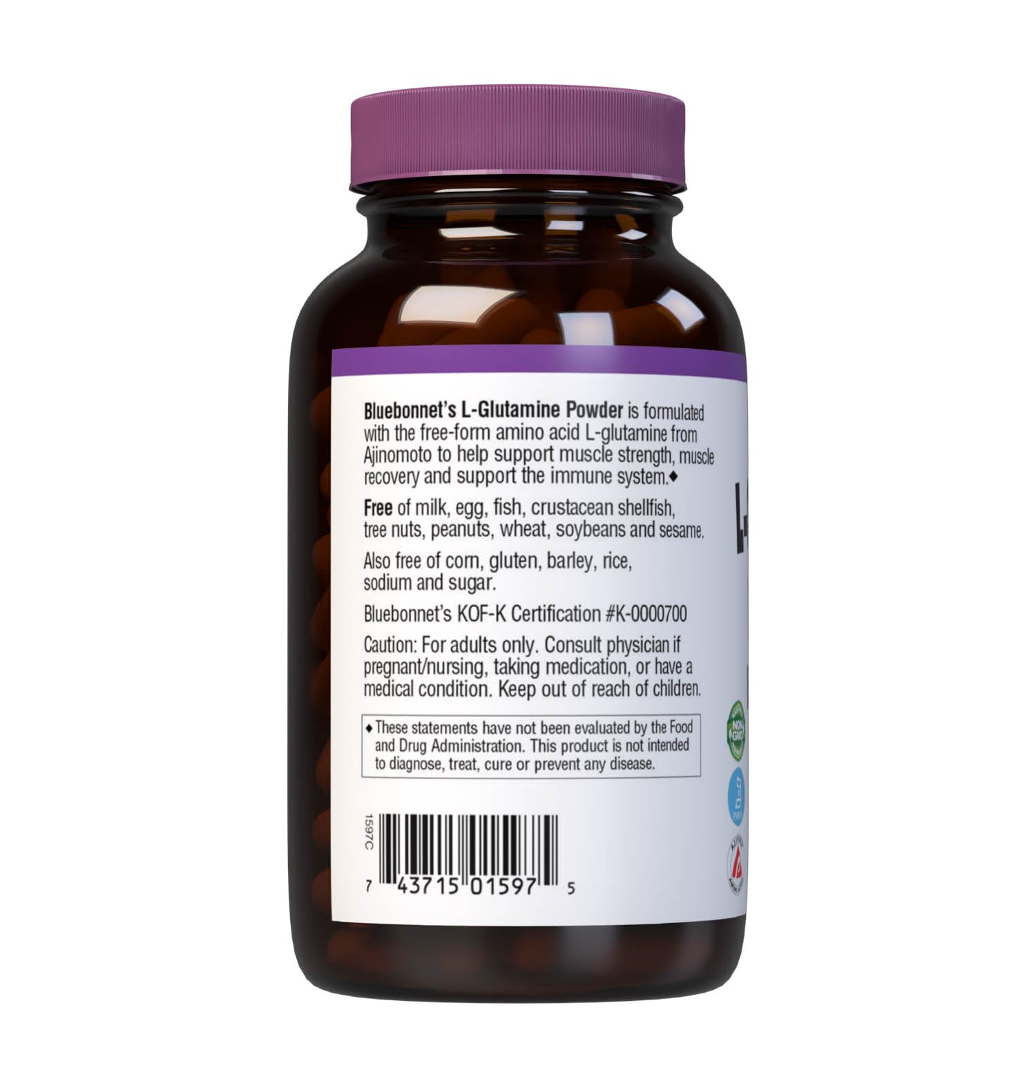 Foto 4 pulgar | Suplemento Bluebonnet Nutrition L-glutamina En Polvo 240 Ml - Venta Internacional.