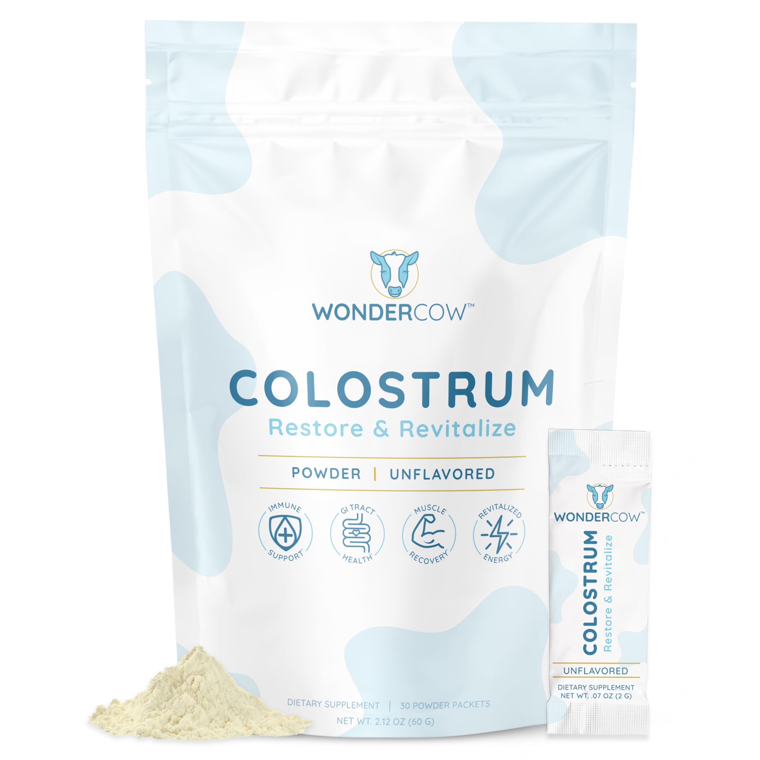 Suplemento De Calostro En Polvo Wondercow Para La Salud Intestinal 30 Porciones - Venta Internacional.