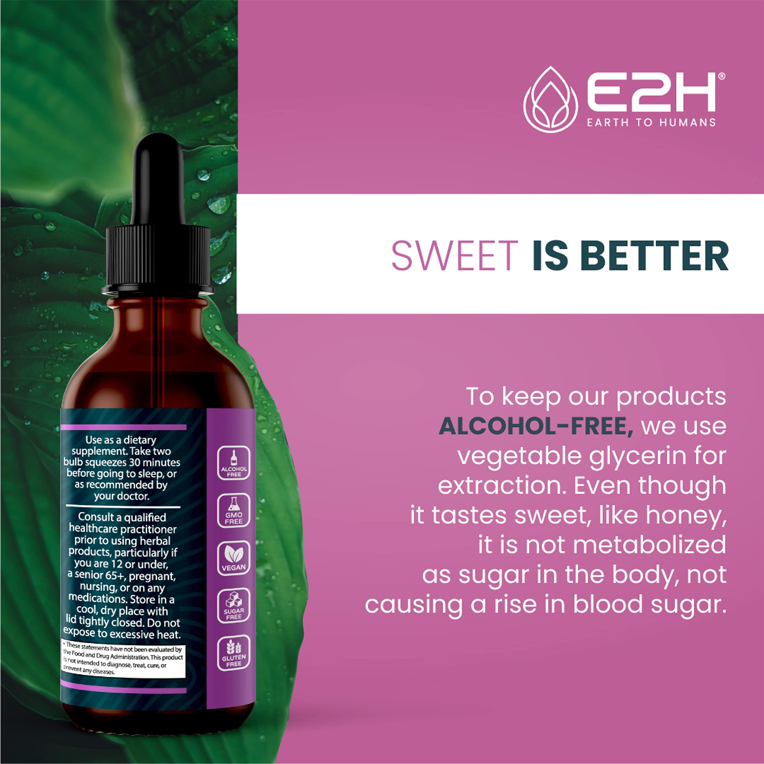 Foto 8 pulgar | Melatonina E2h Líquida Natural Para El Sueño, 60 Ml, Vegano - Venta Internacional.
