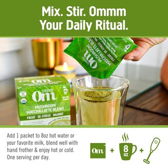 Foto 4 | Suplemento Om, Superalimento, Mezcla De Matcha Y Café Con Leche, 10 X 10 G - Venta Internacional.