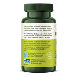 Foto 7 | Suplemento Banyan Botanicals Liver Formula 90 Comprimidos Orgánicos - Venta Internacional.