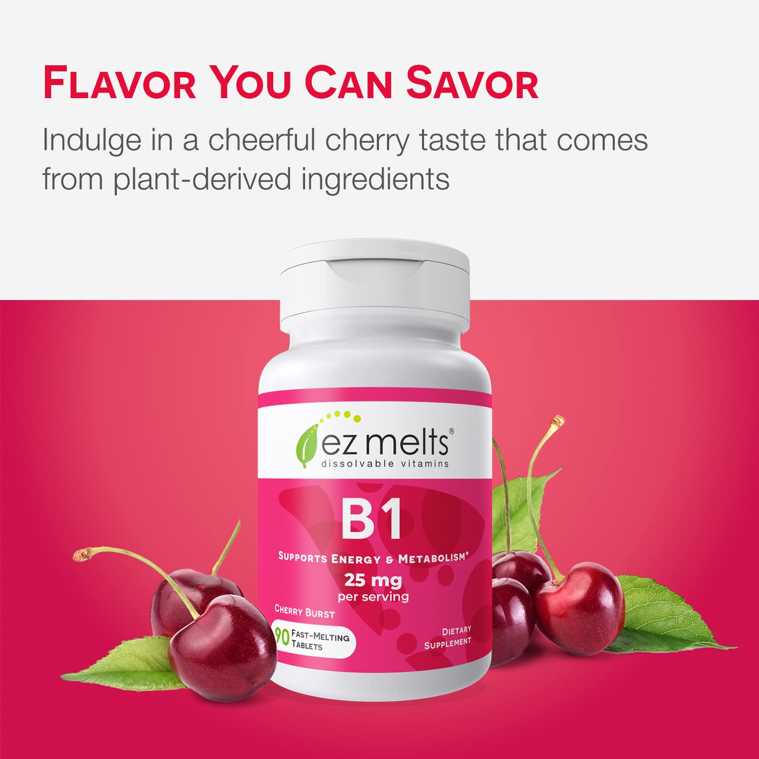 Foto 5 | Suplemento Ez Melts De Vitamina B1 Soluble, 25 Mg, Sin Azúcar - Venta Internacional.