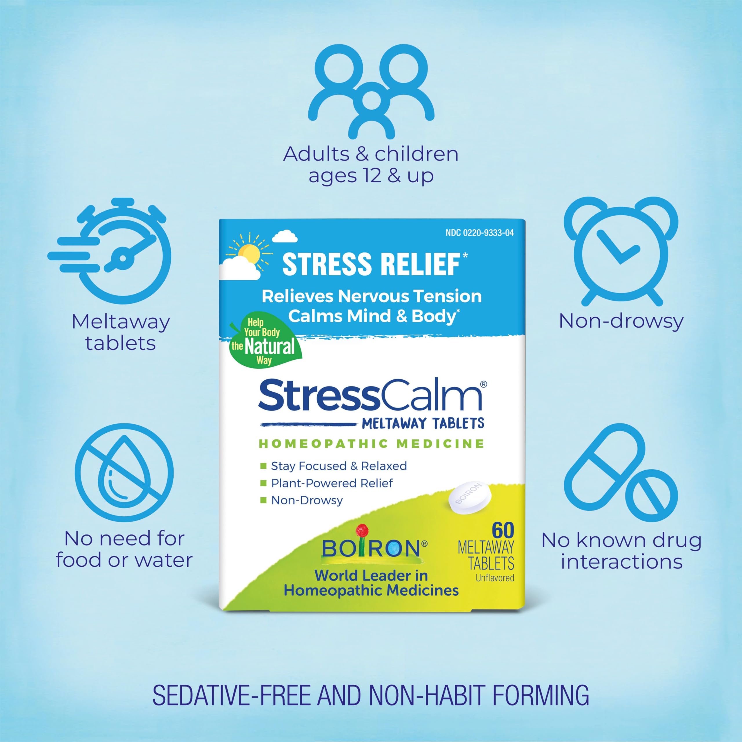 Foto 4 pulgar | Stress Relief Boiron Stresscalm 60 Tabletas Para Adultos Y Niños - Venta Internacional.