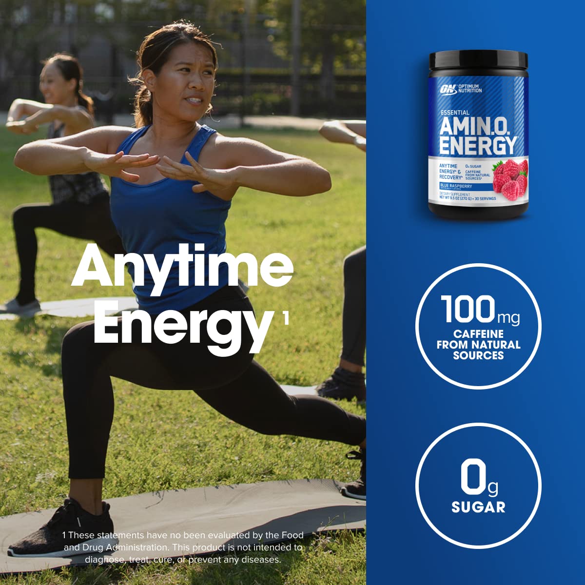 Foto 5 pulgar | Suplemento Optimum Nutrition Amino Energy Blue Raspberry 30s - Venta Internacional.