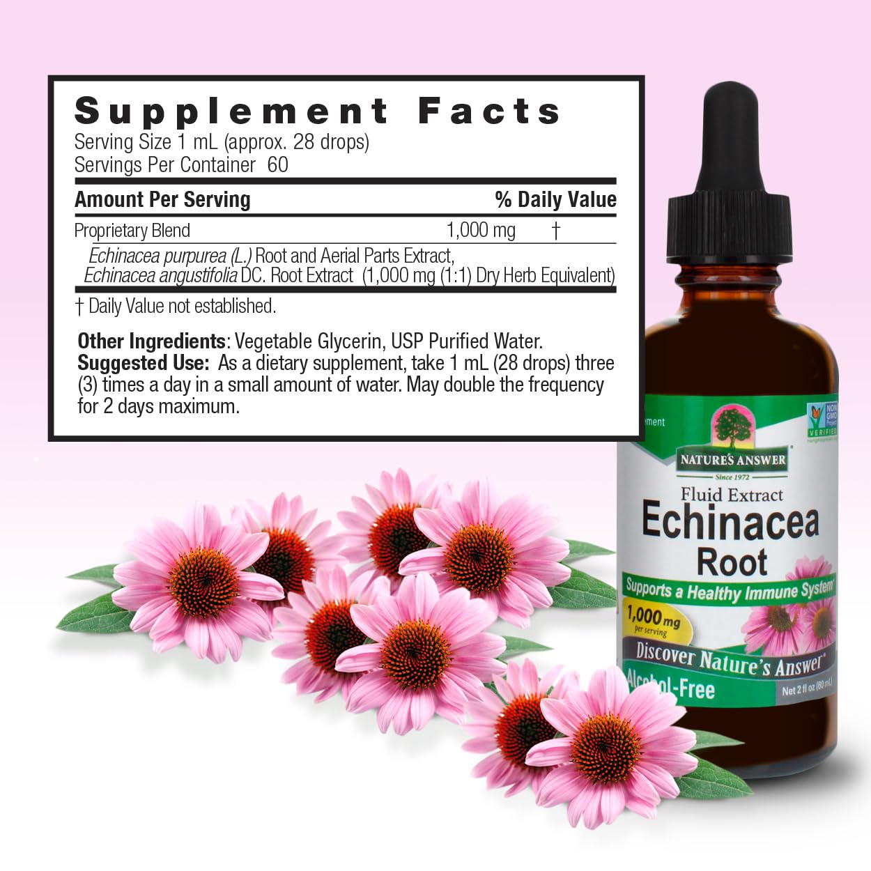 Foto 3 | Suplemento De Extracto De Equinácea De Nature's Answer, 60 Ml - Venta Internacional.