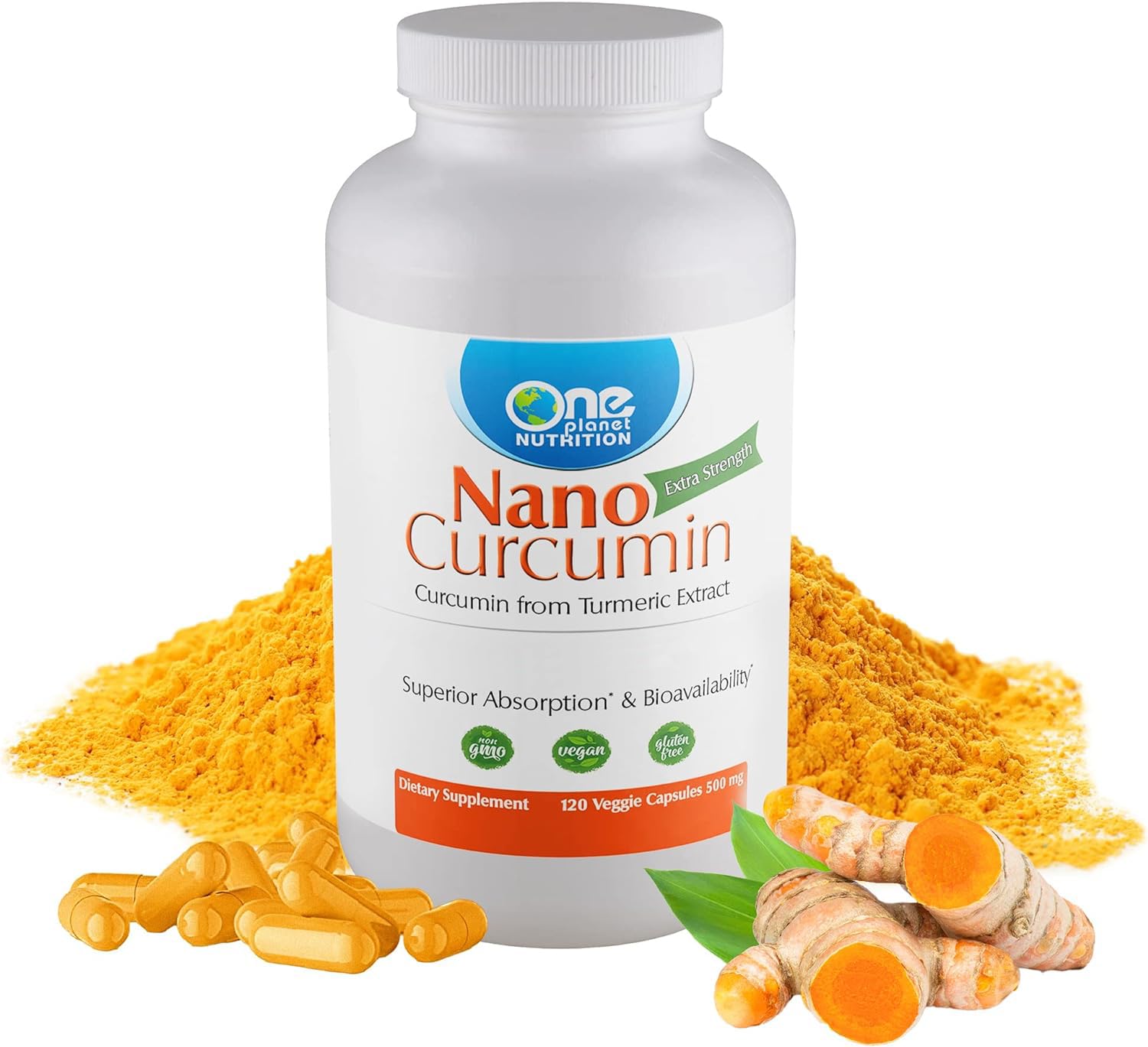 Suplementos One Planet Nutrition Nano Curcumina 500 Mg X120 - Venta Internacional.