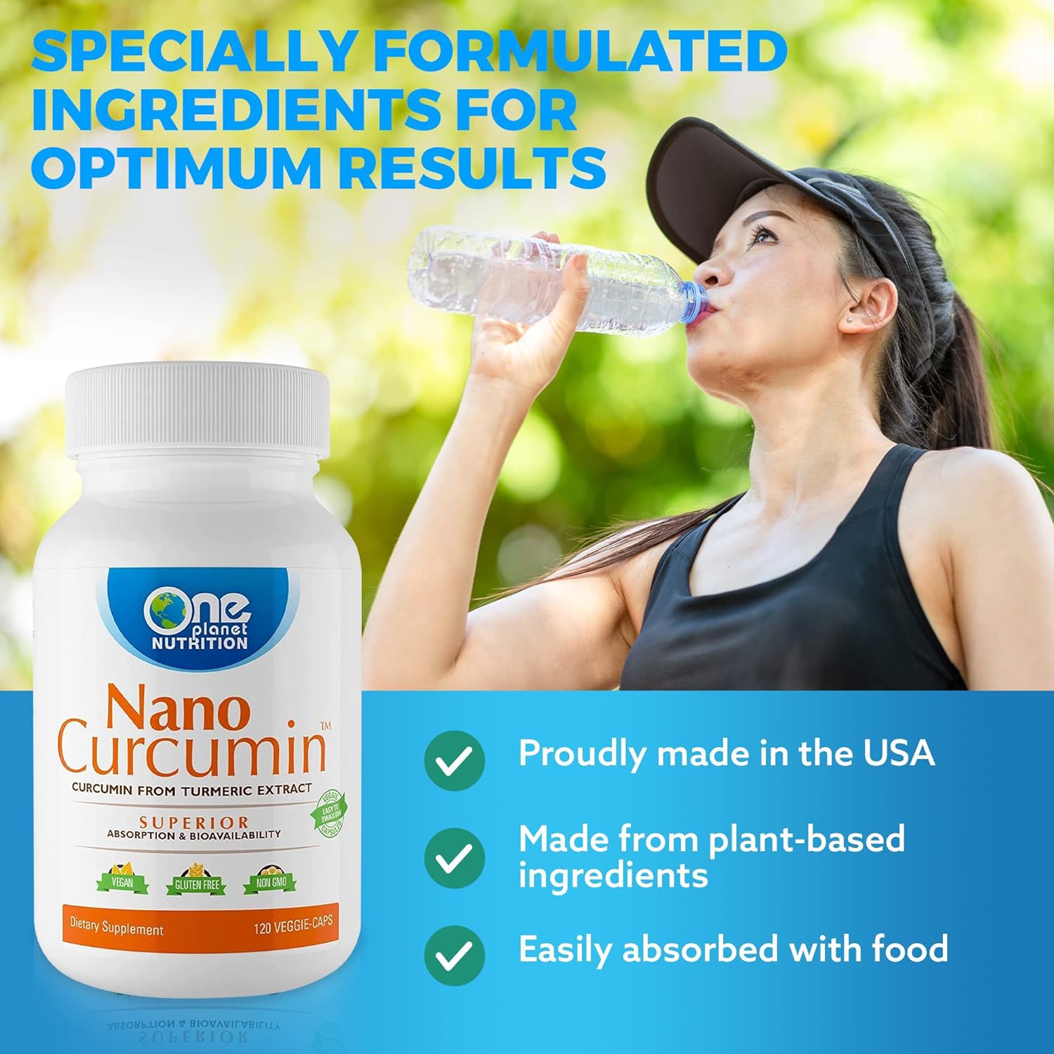 Foto 4 pulgar | Suplementos One Planet Nutrition Nano Curcumina 500 Mg X120 - Venta Internacional.