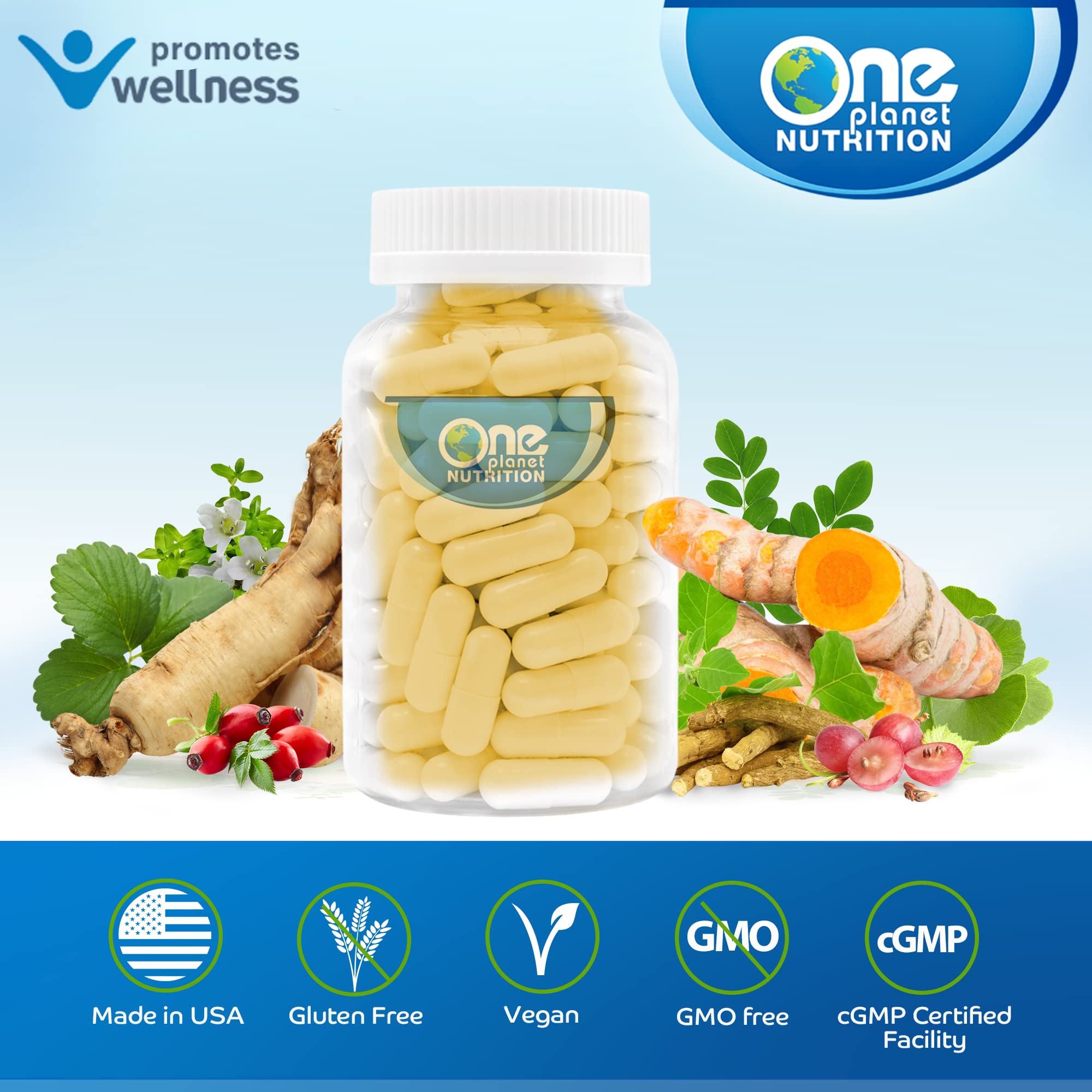 Foto 7 pulgar | Suplementos One Planet Nutrition Nano Curcumina 500 Mg X120 - Venta Internacional.