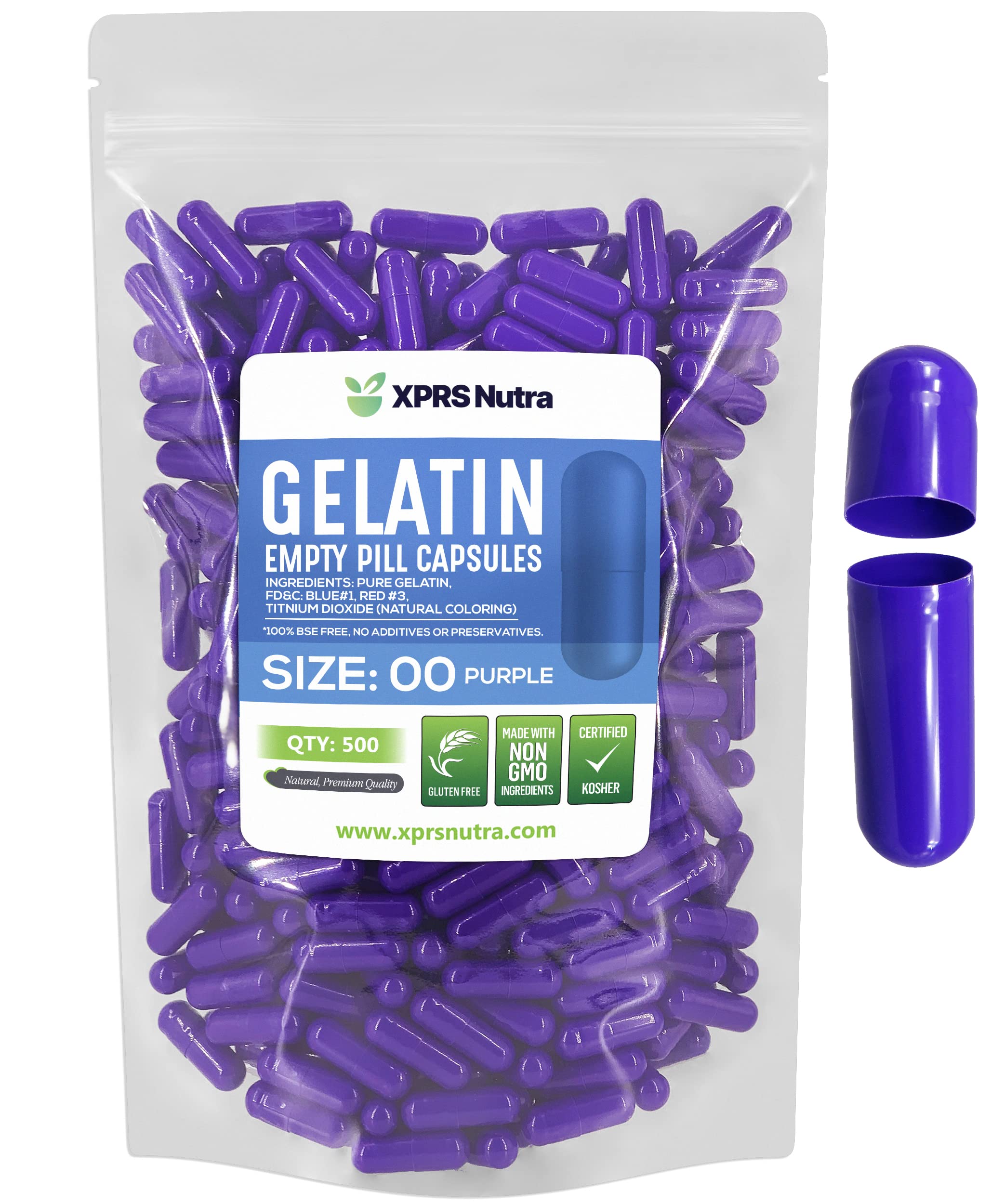 Foto 2 pulgar | Cápsulas Vacías Xprs Nutra Tamaño 00 - 500 Cápsulas De Gelatina - Venta Internacional.