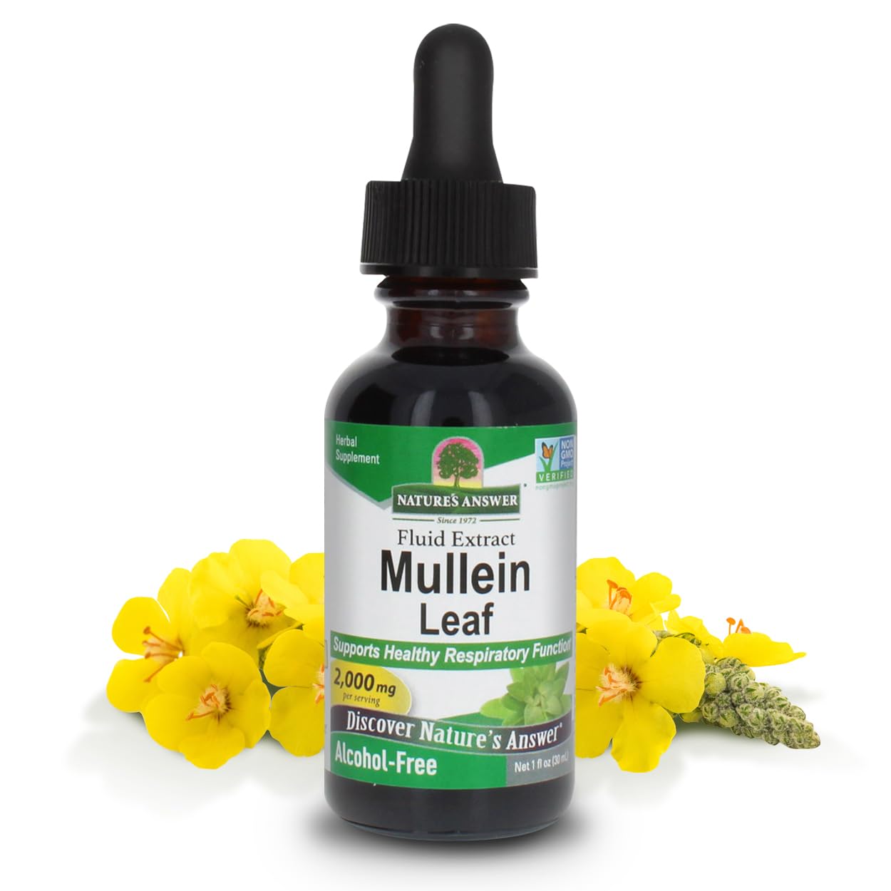 Foto 2 pulgar | Suplemento Nature's Answer Mullein Drops, 30 Ml, Sin Alcohol - Venta Internacional.