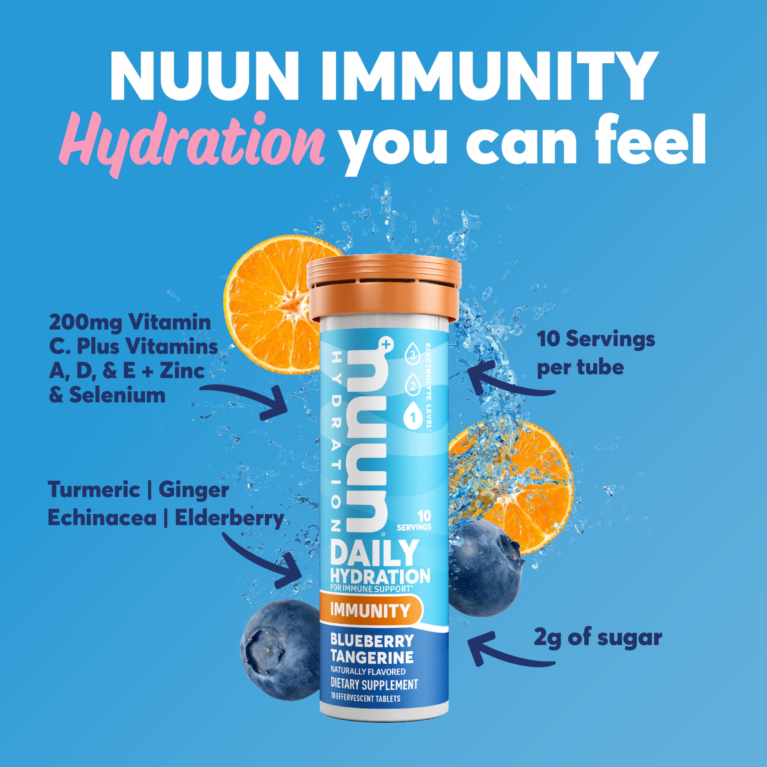 Foto 3 pulgar | Suplemento De Hidratación Nuun Immunity Con Vitamina C, Zinc 80s - Venta Internacional.