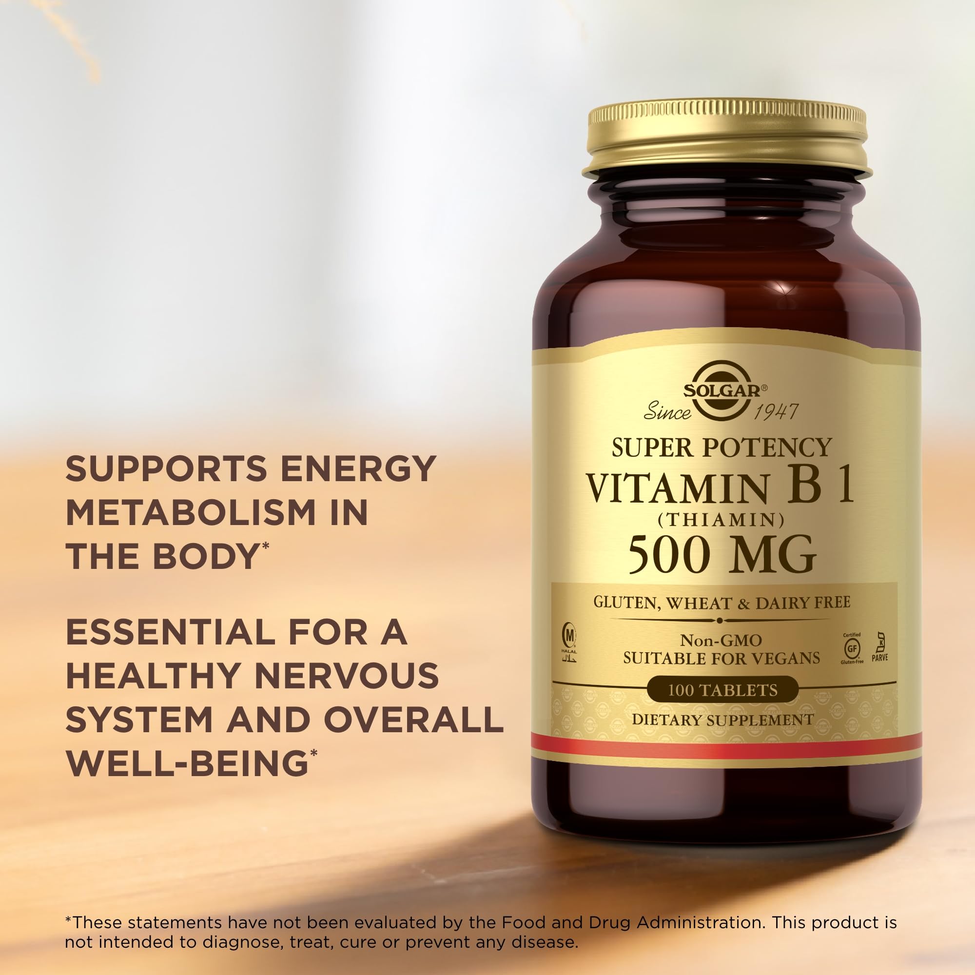 Foto 5 | Suplemento Solgar De Vitamina B1 (tiamina) 500 Mg 100 Comprimidos - Venta Internacional.