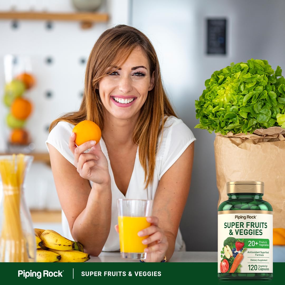 Foto 7 pulgar | Suplemento De Frutas Y Verduras Piping Rock 120 Cápsulas - Venta Internacional.