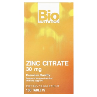 Foto 1 | Suplemento Bio Nutrition Citrato De Zinc 30 Mg 100 Comprimidos - Venta Internacional.