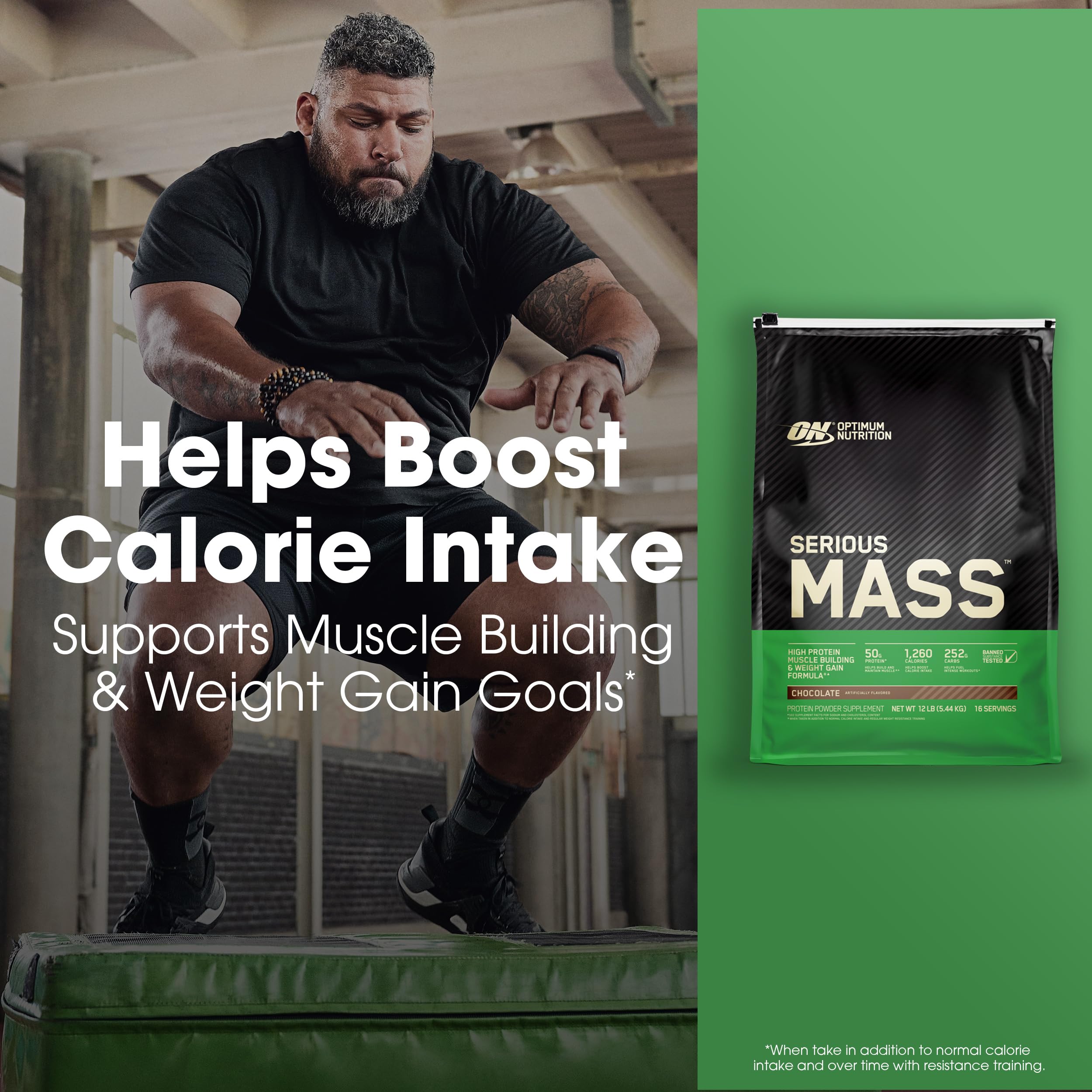 Foto 2 | Proteína En Polvo Para Ganar Peso Optimum Nutrition Serious Mass - Venta Internacional.