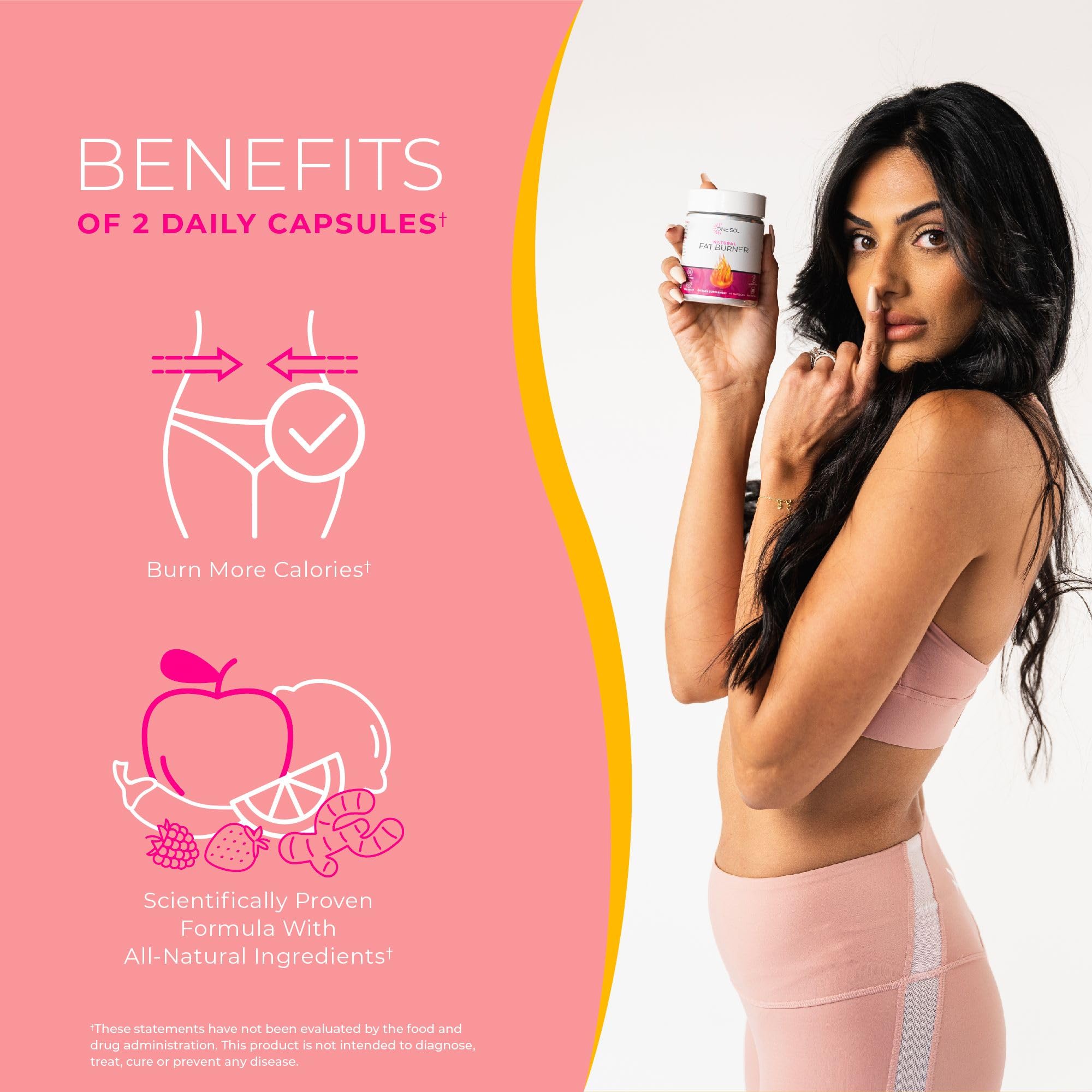 Foto 6 pulgar | Quemador De Grasa Supplement One Sol Para Mujeres, Estimulador Del Metabolismo - Venta Internacional.