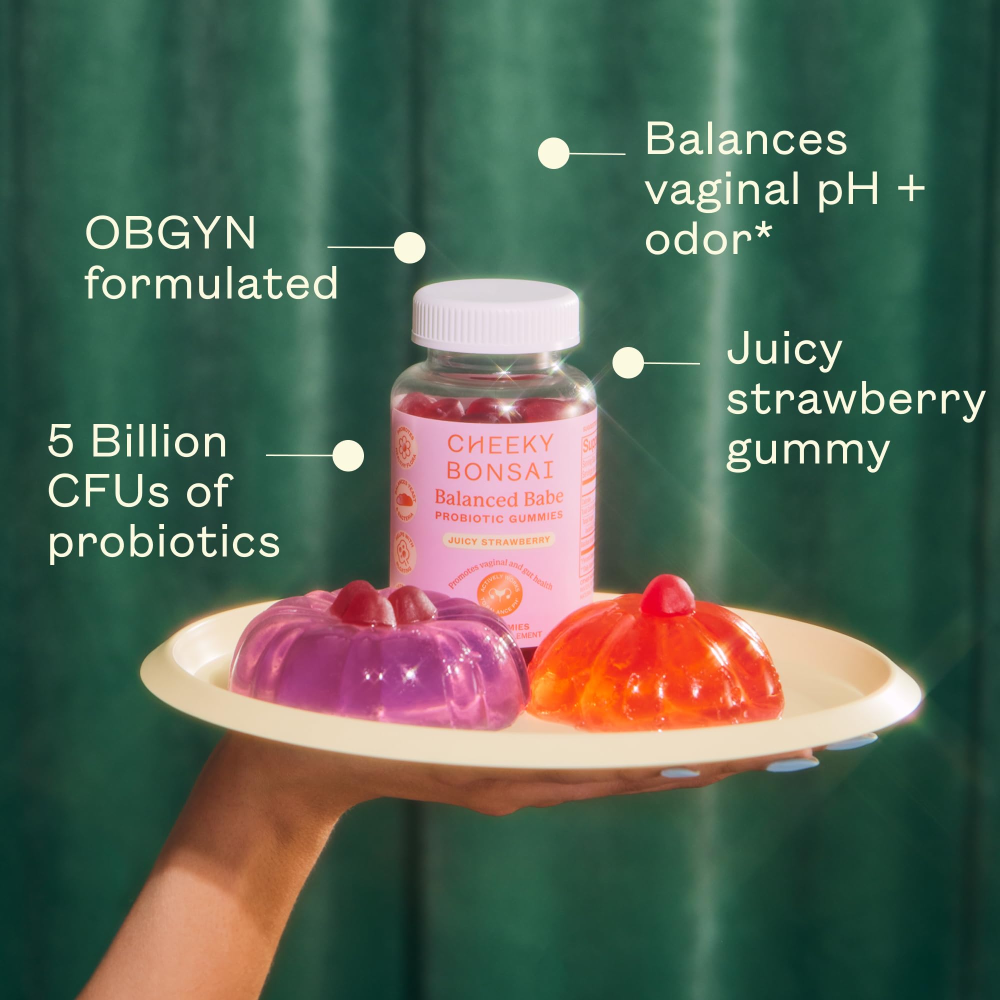 Foto 4 | Gomitas Probióticas Vaginales Cheeky Bonsai Balanced Babe, 60 Unidades - Venta Internacional.