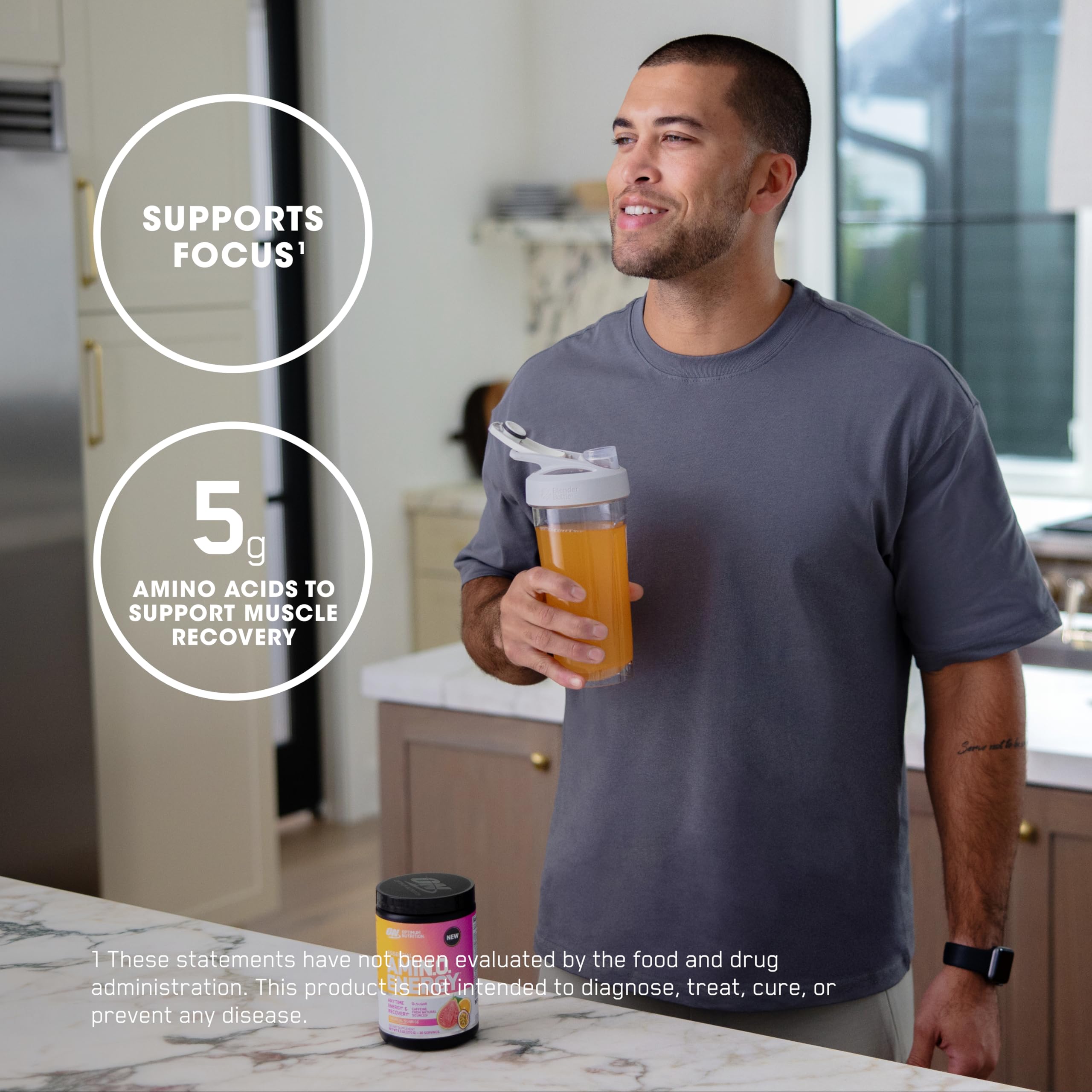 Foto 5 pulgar | Suplemento Optimum Nutrition Amino Energy Tropical 65 Serv - Venta Internacional.