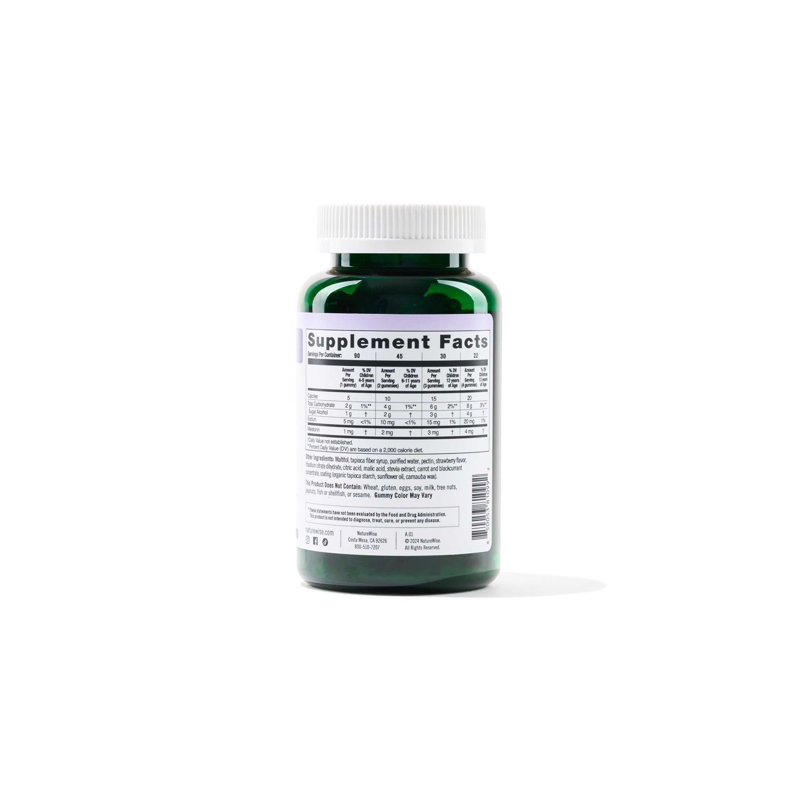 Foto 5 | Gominolas Naturewise Kids De Melatonina, 1 Mg, Sin Azúcar, 90 Unidades - Venta Internacional.