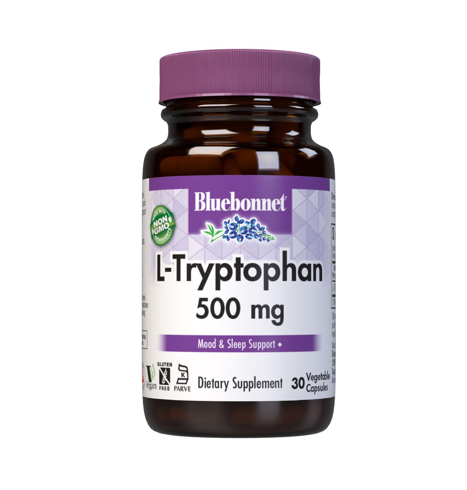 Foto 2 pulgar | Suplemento Bluebonnet L-triptófano 500 Mg De Vitamina 30 Cápsulas - Venta Internacional.