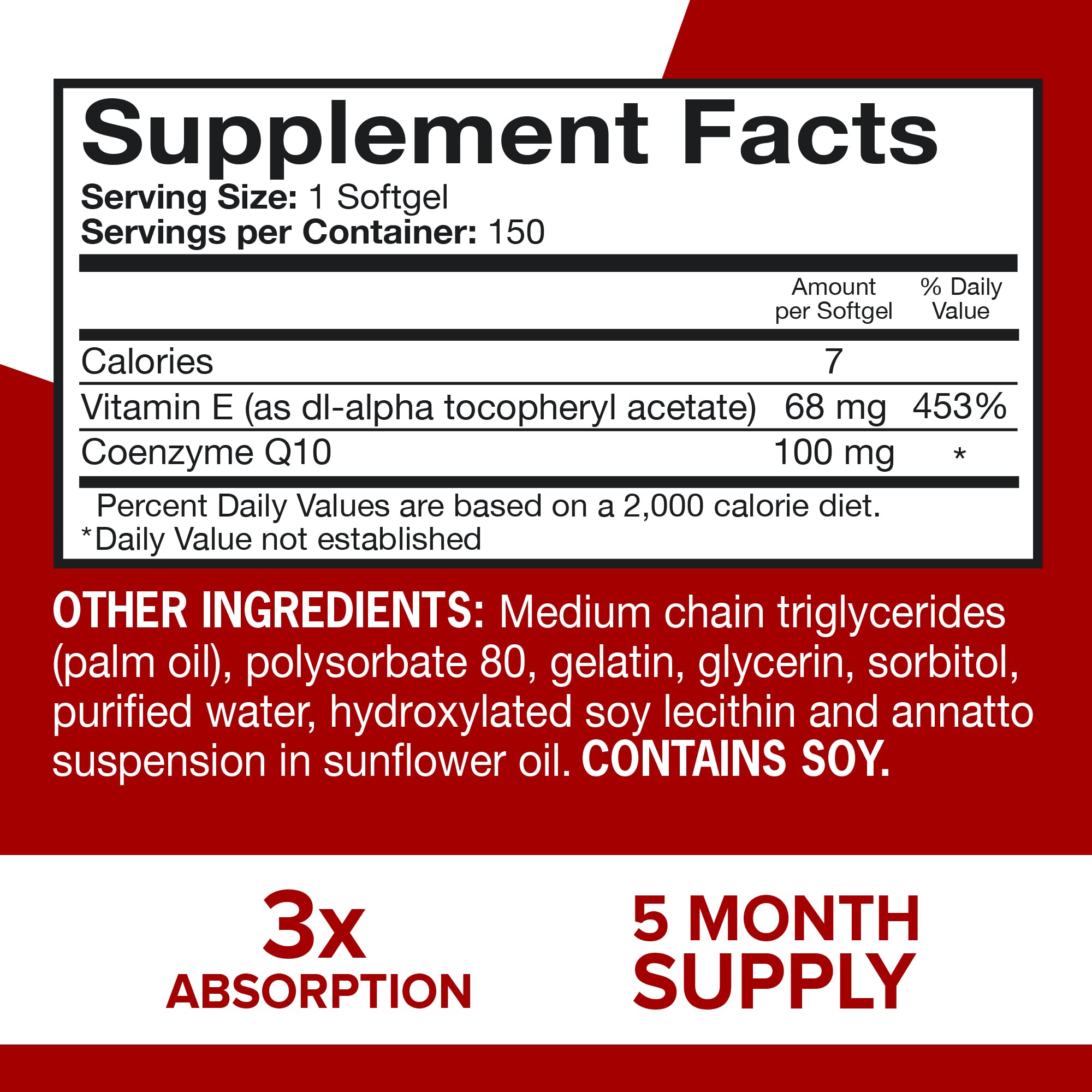 Foto 4 pulgar | Suplemento Qunol Ultra Coq10, 100 Mg, Cápsulas Blandas, 150 Unidades - Venta Internacional.